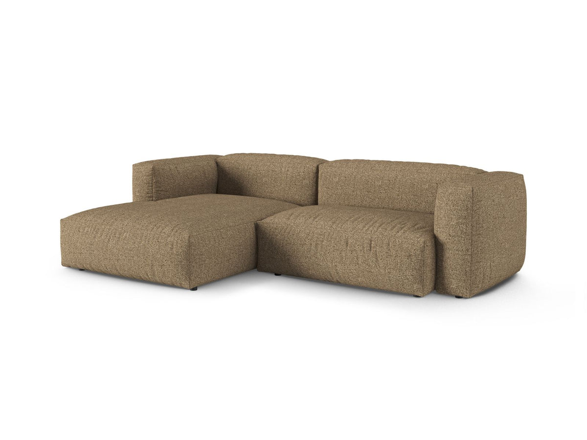 Narożnik lewostronny 2-osobowy XL MARTINA cappuccino boucle – ujęcie boczne