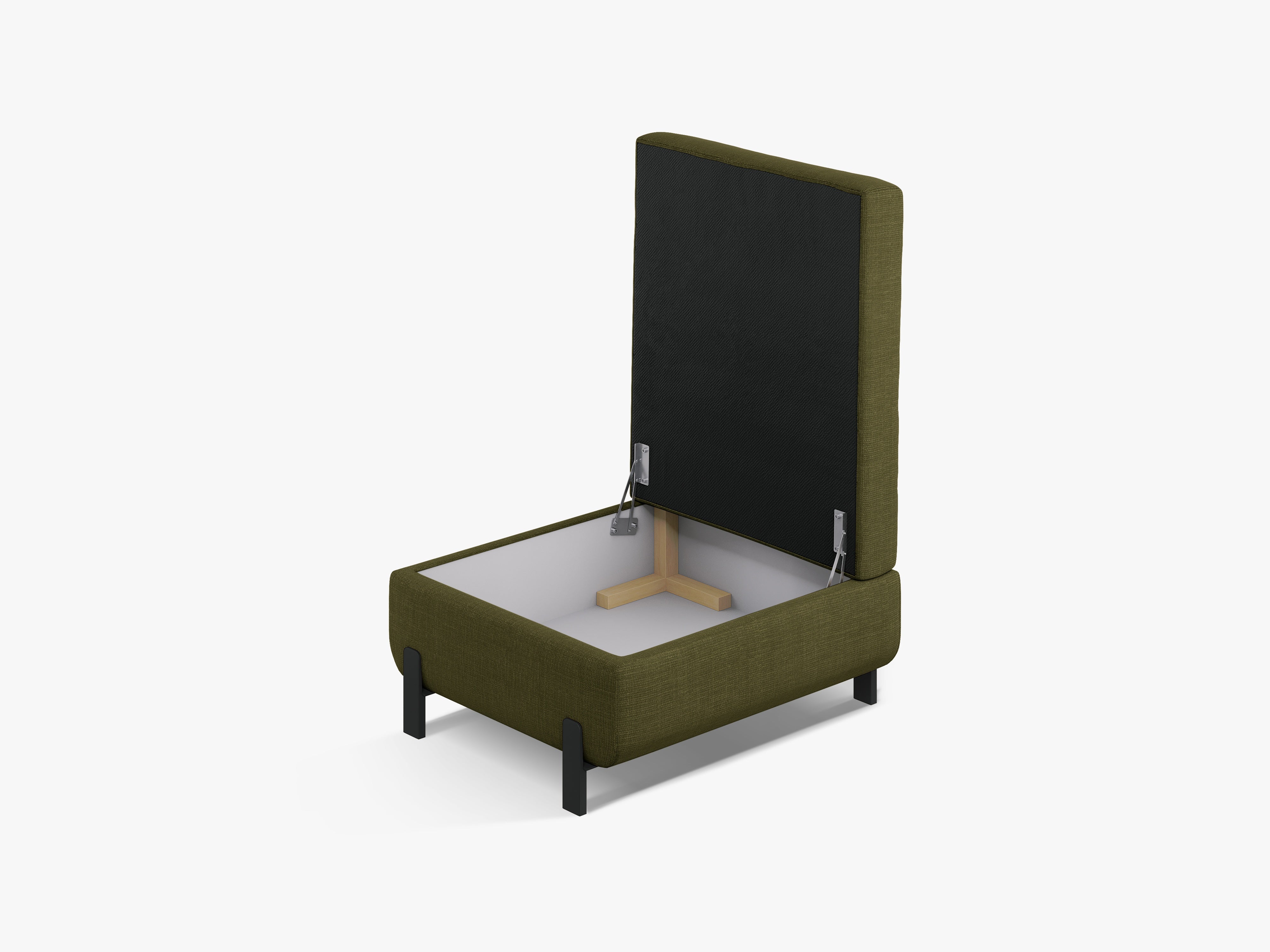 Pouf mit Stauraum GLORIA grün Chenille