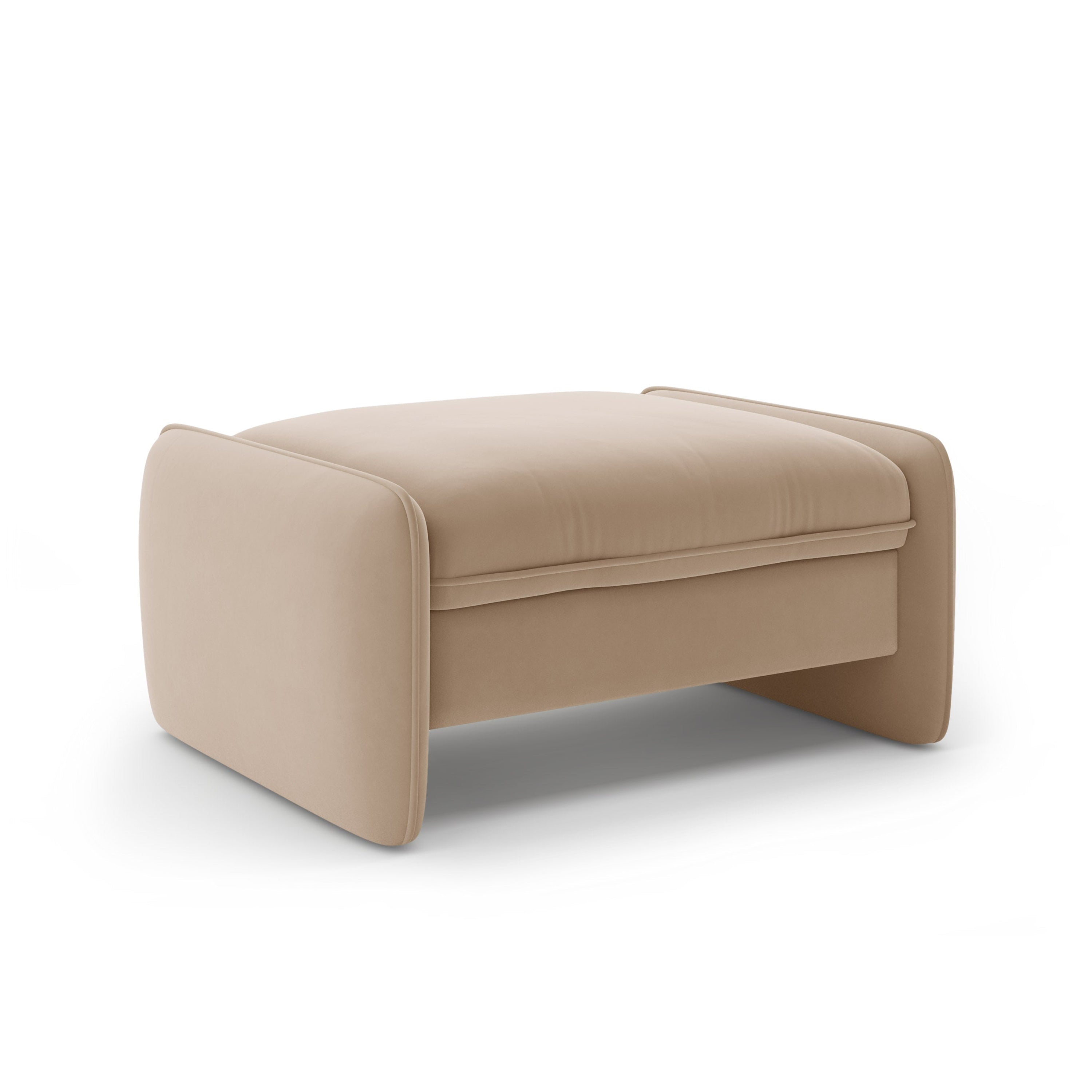 Velours poef GEORGIA beige