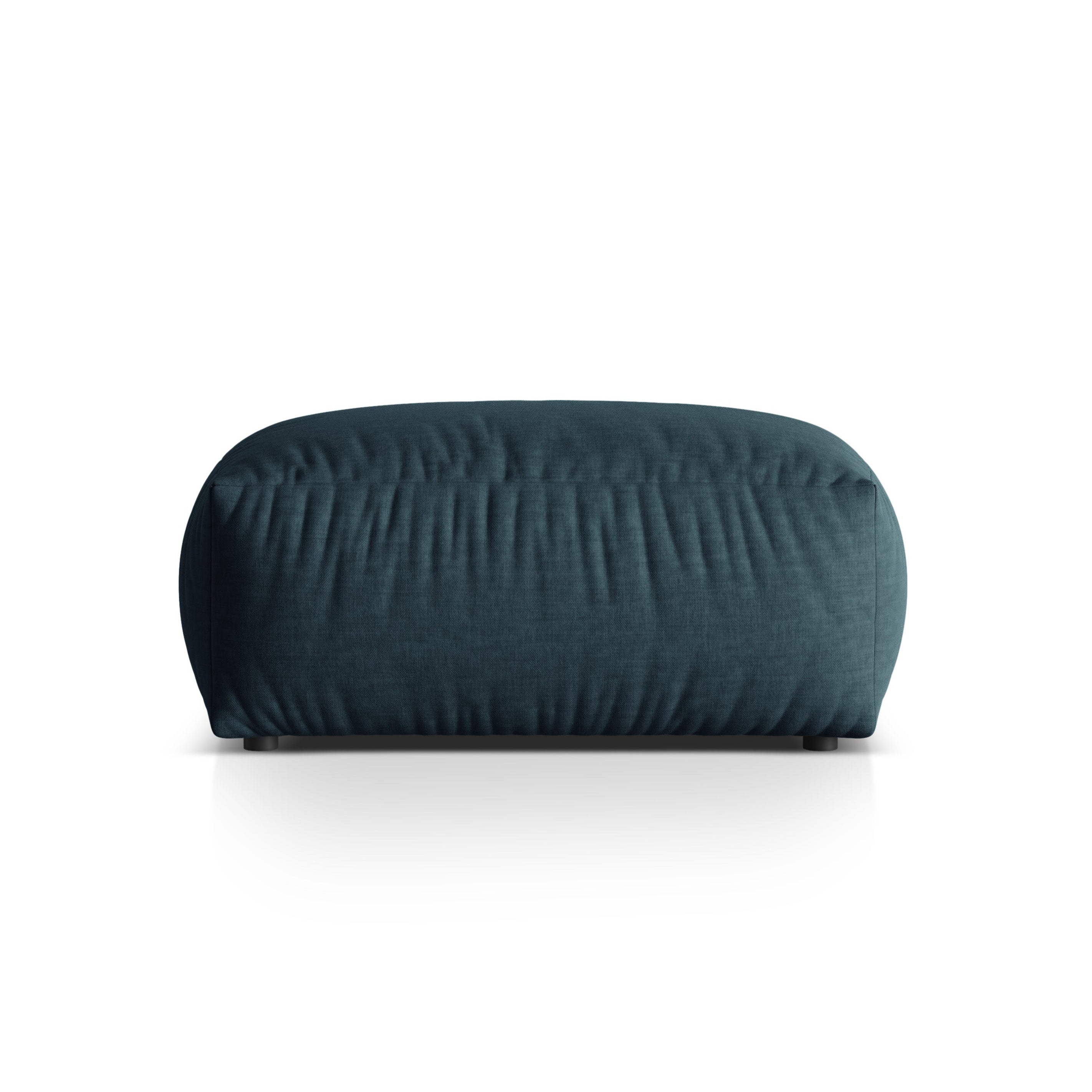 Blue denim martin pouf