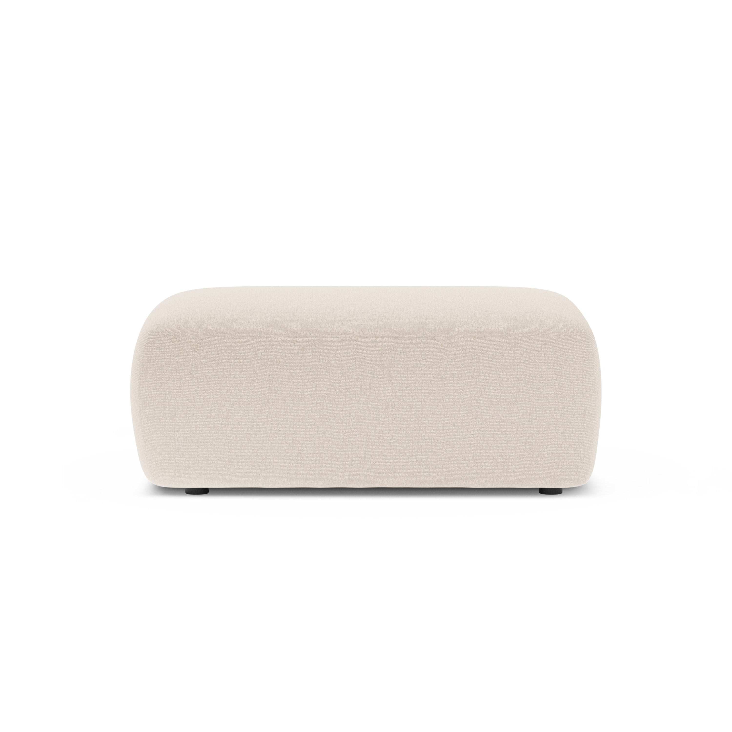 Rechteckiger Hocker KATE hellbeige Melange