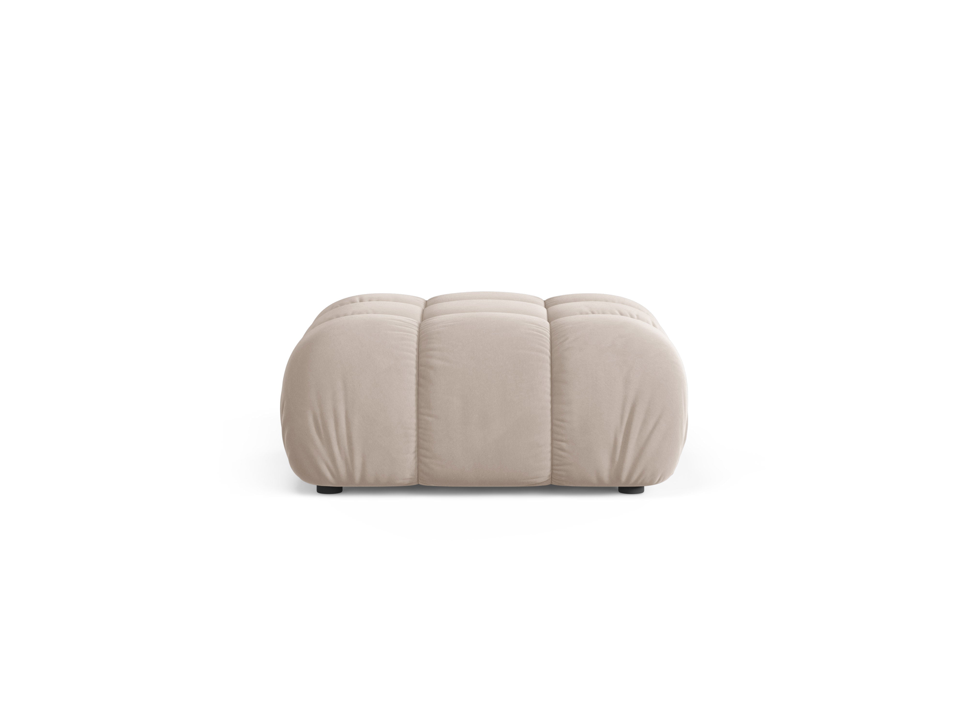 Puf / module BELLIS lichtbeige velours
