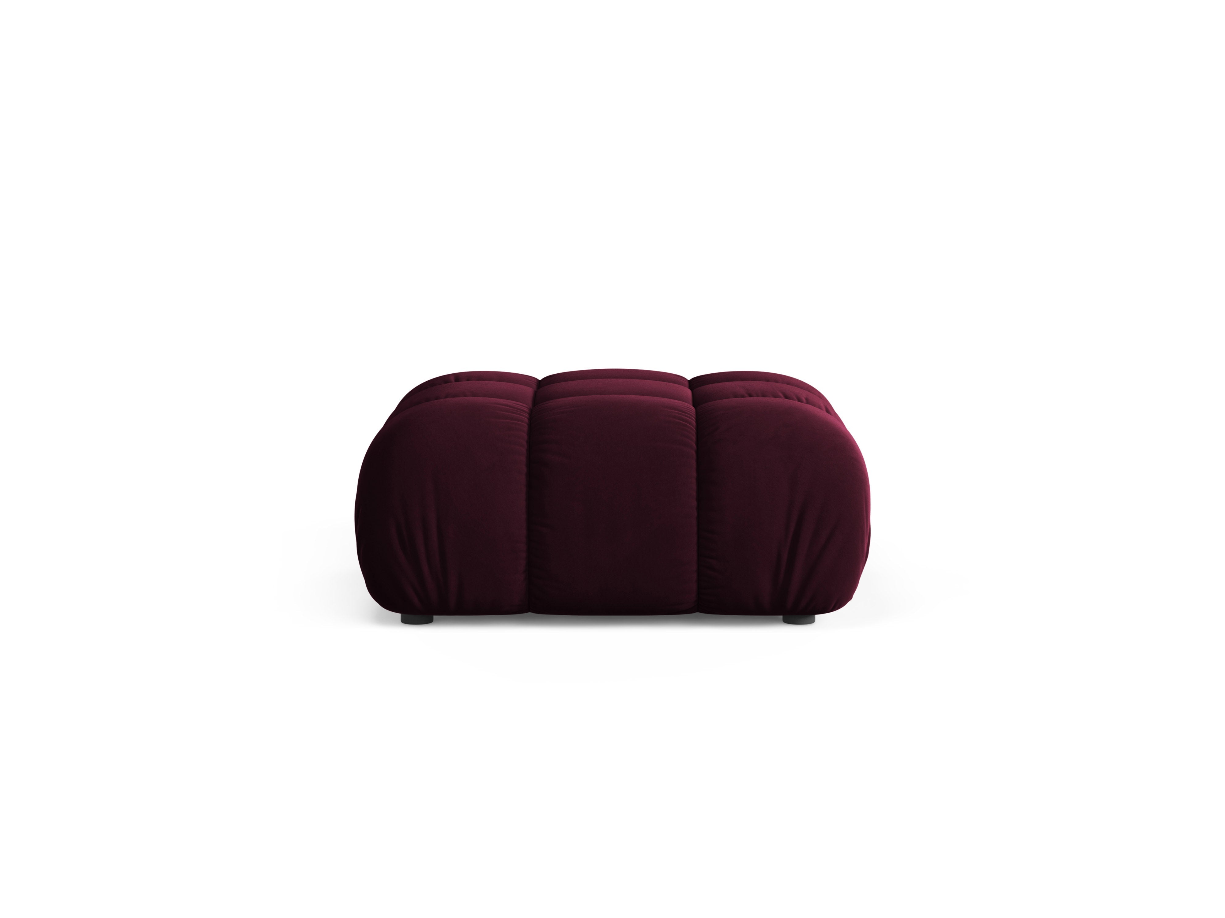 Puf / module BELLIS bordeaux fluweel