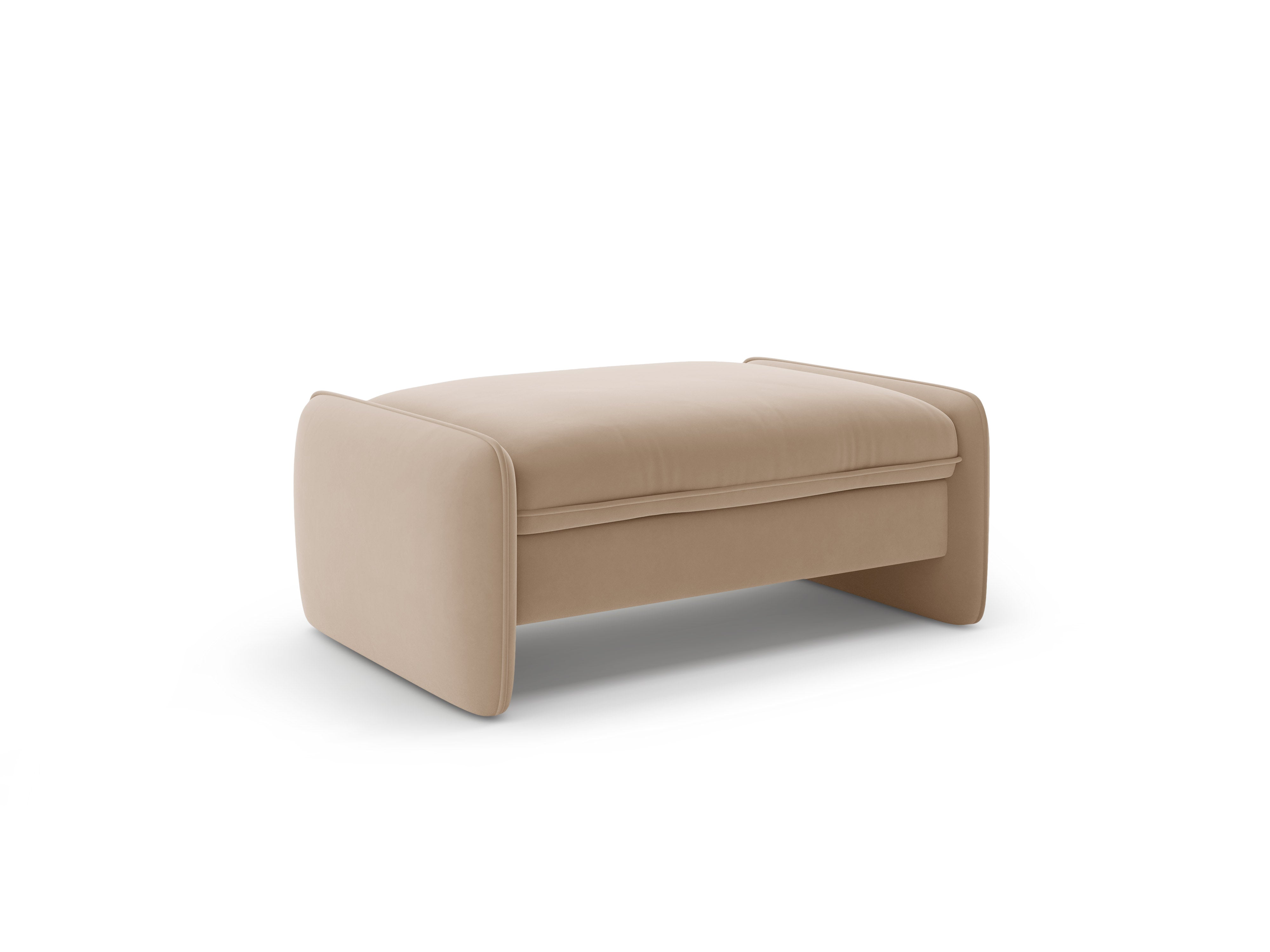 Velours poef GEORGIA beige