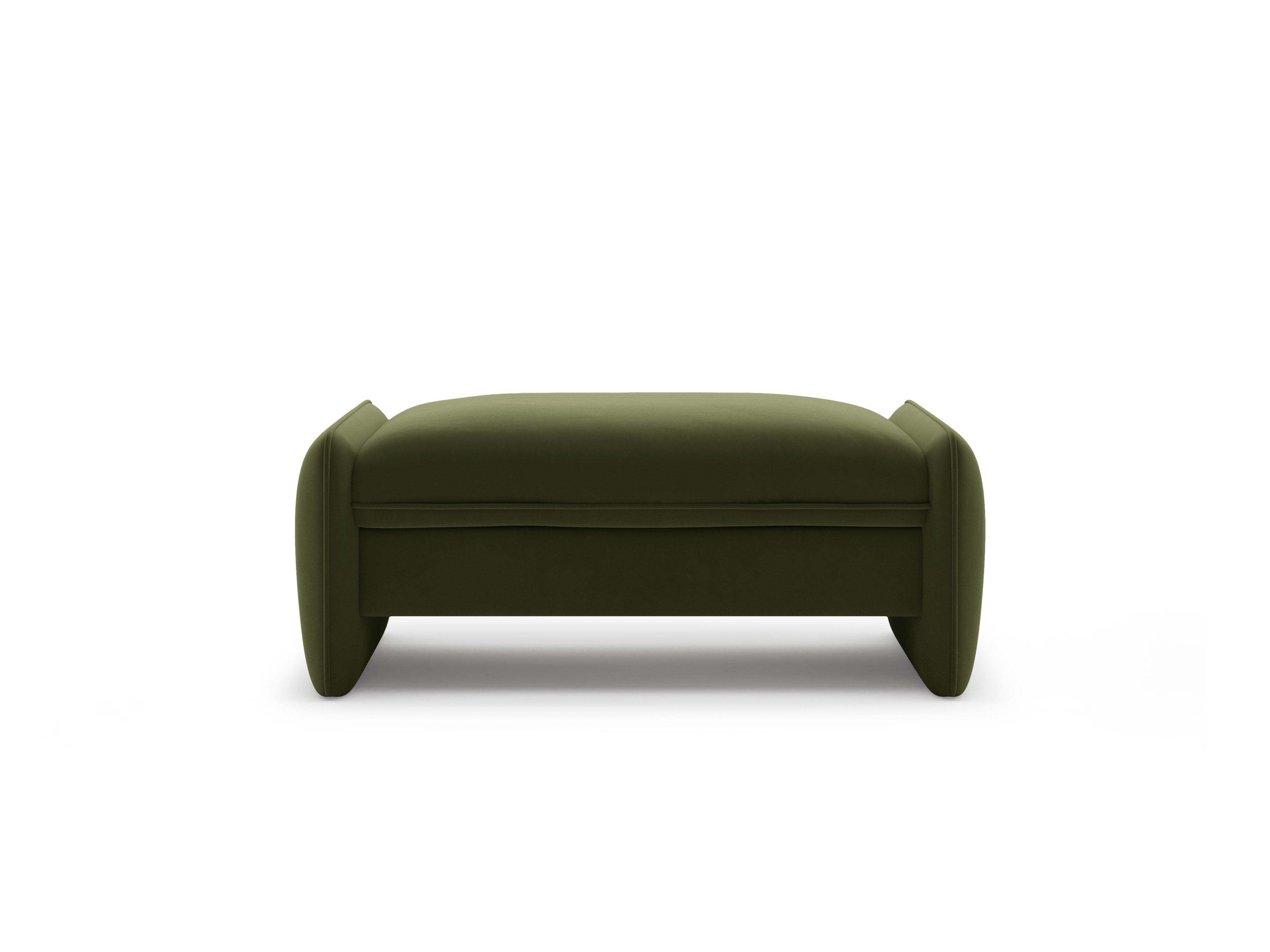 Velours poef GEORGIA legergroen