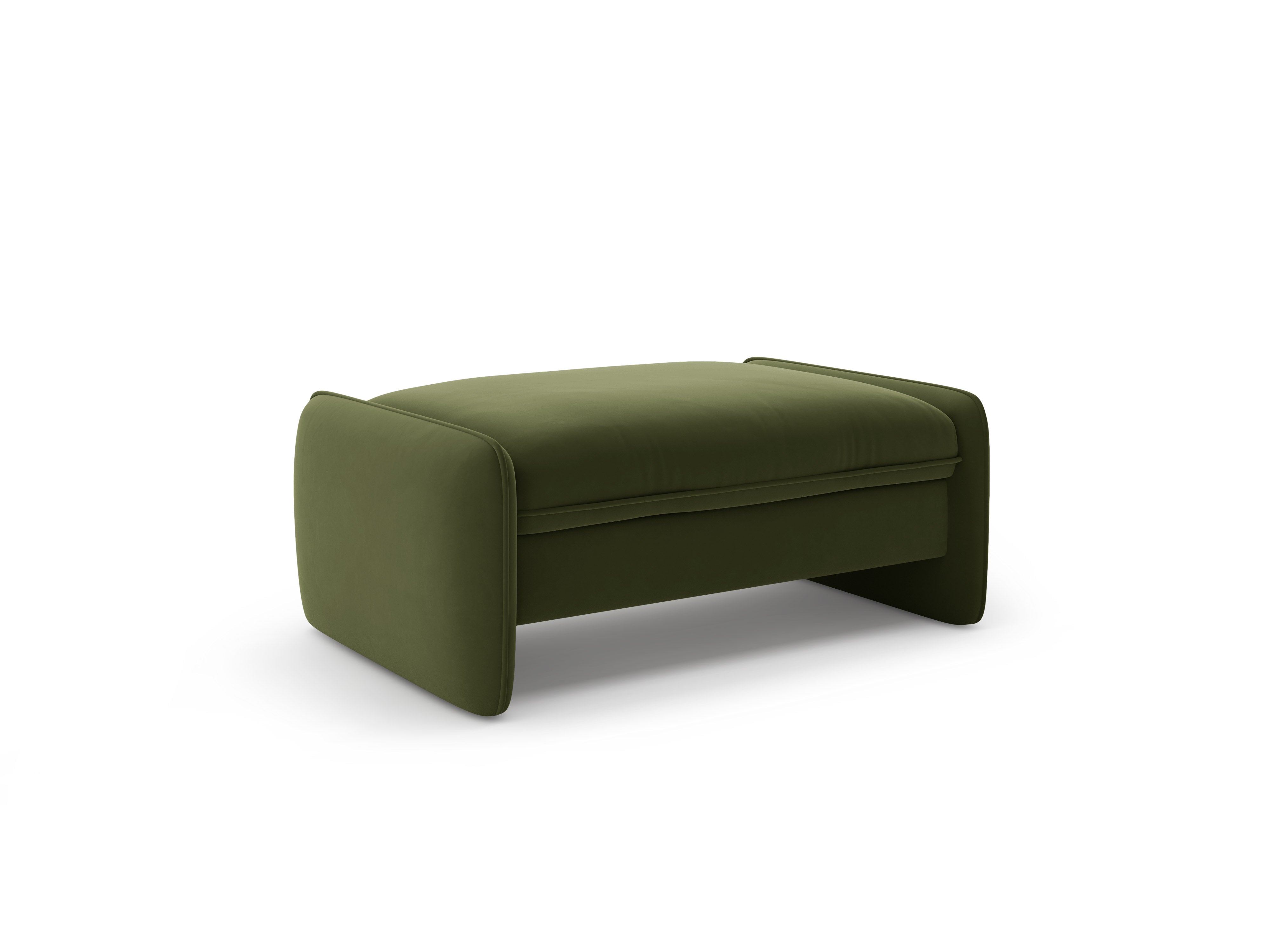 Velours poef GEORGIA legergroen