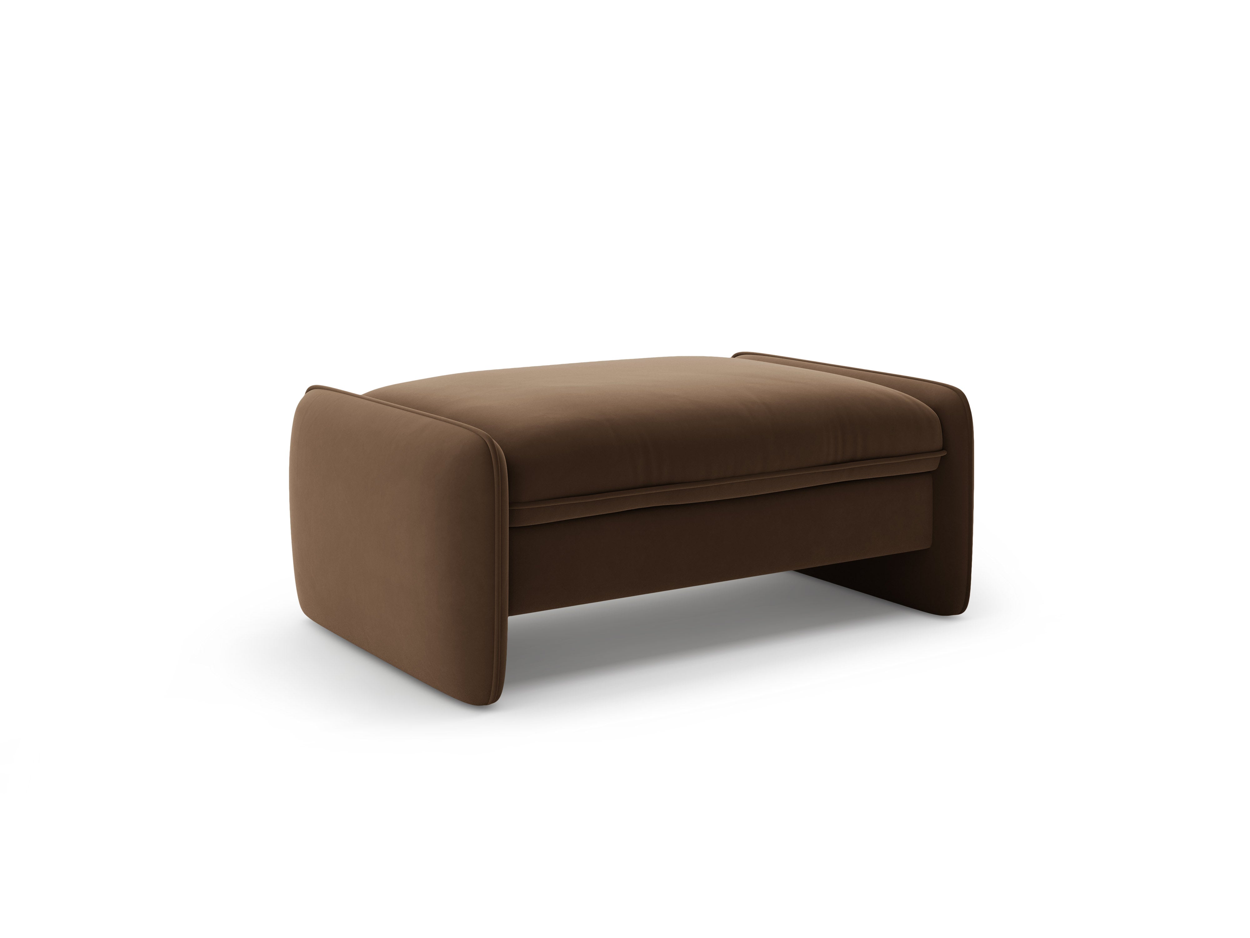 Velours poef GEORGIA chocolade
