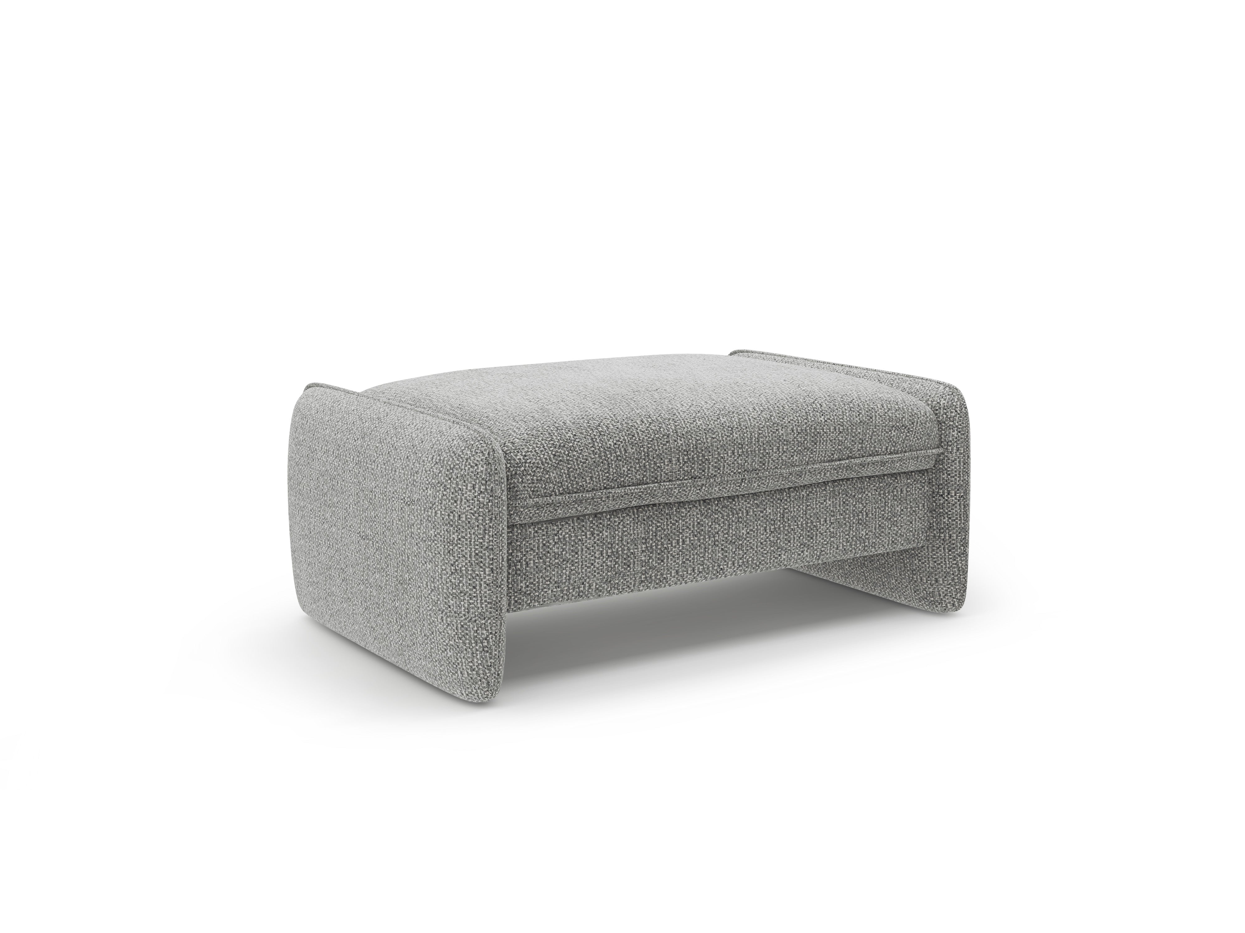 Puf GEORGIA grijs chenille