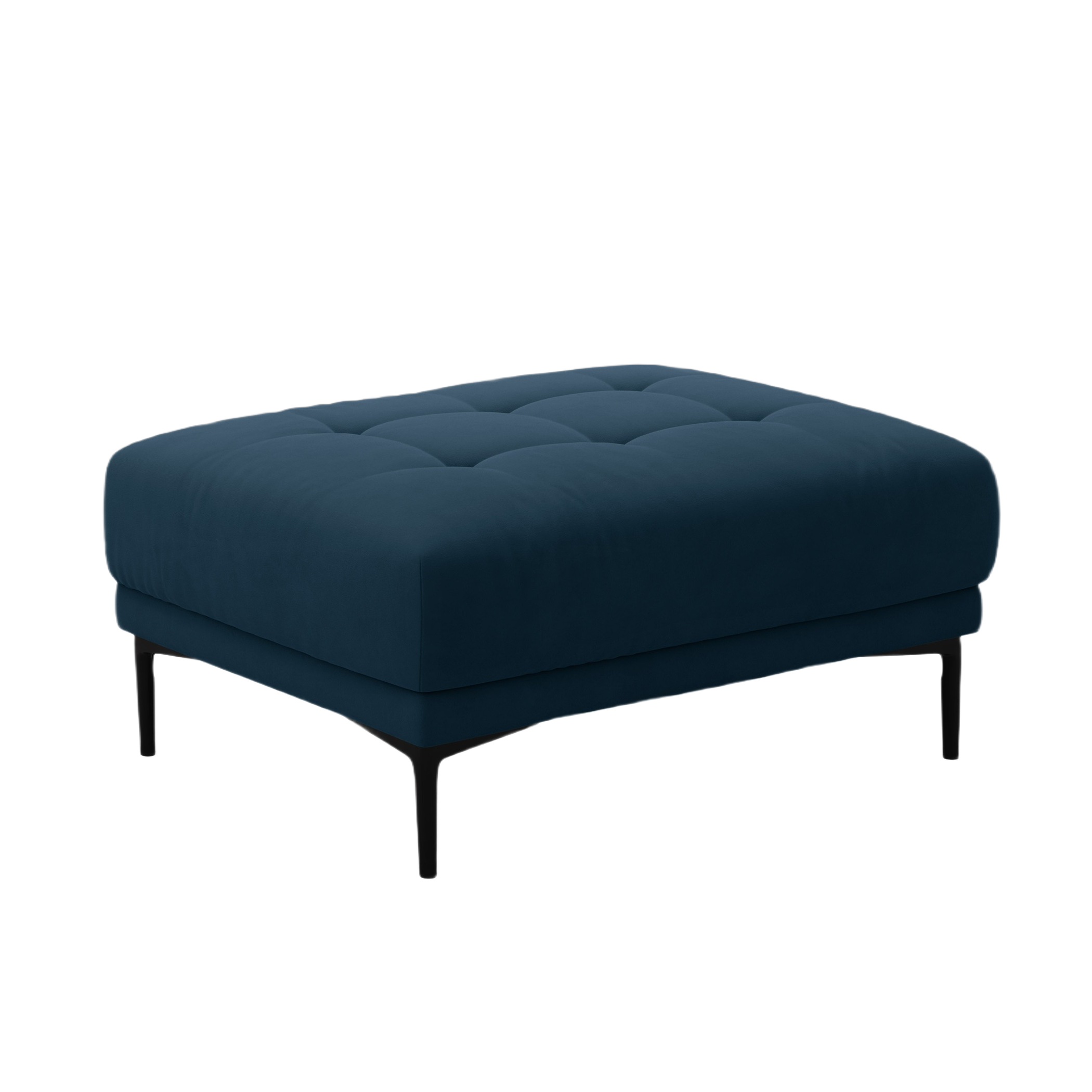 Royal Blue Velvet Pouf BEMY