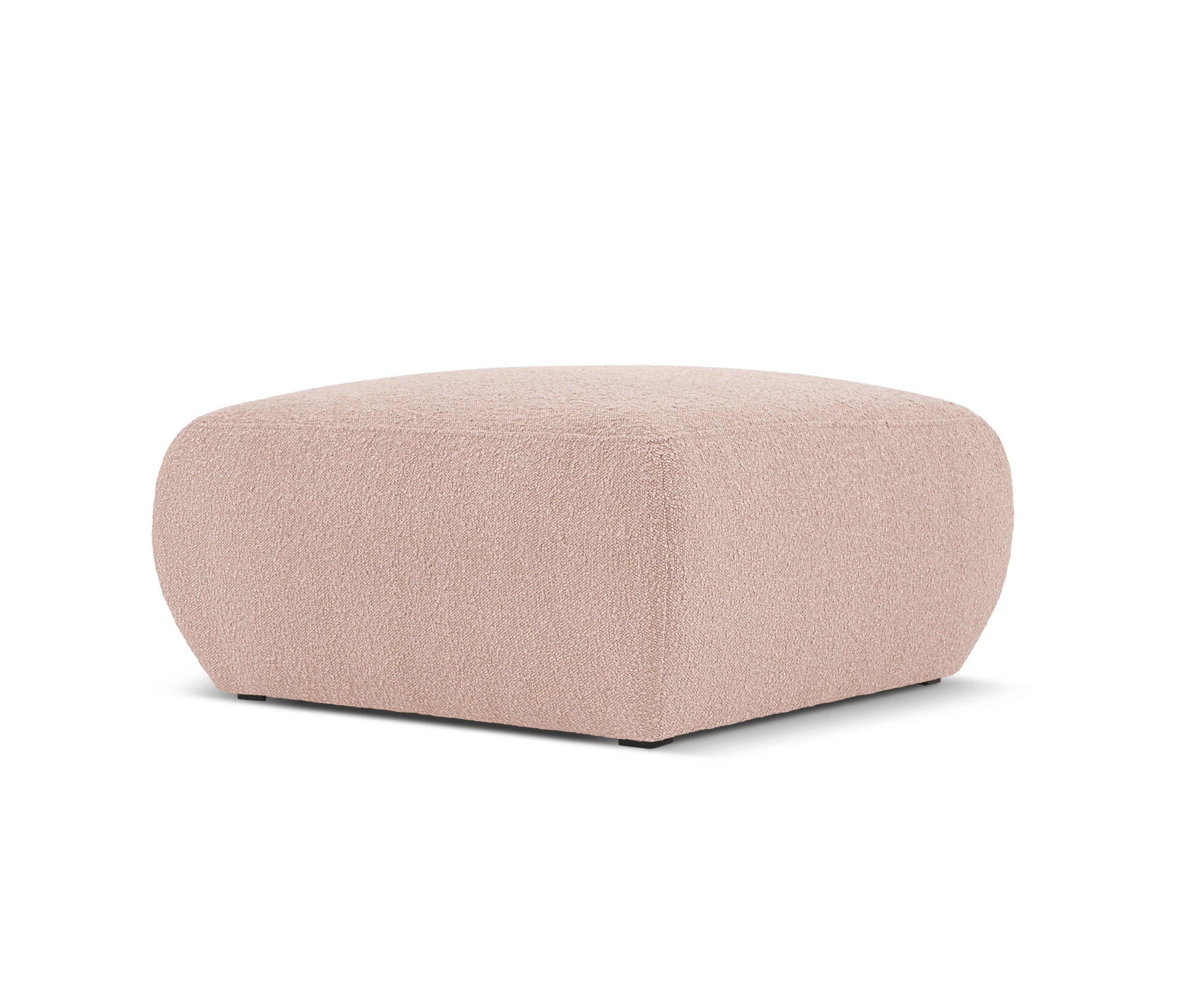 Puf w tkaninie boucle MOLINO pudrowy róż Micadoni 75 cm   Eye on Design
