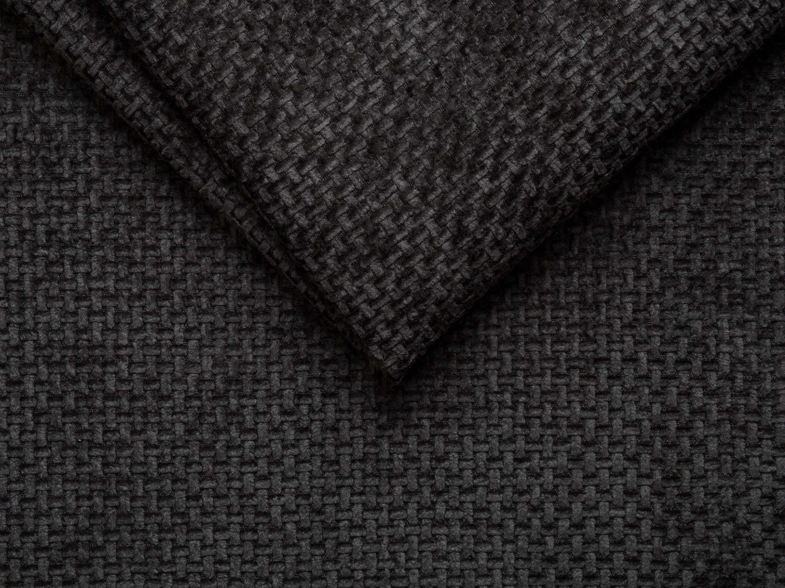 Open left-sided 4-seater sofa MILEY black chenille