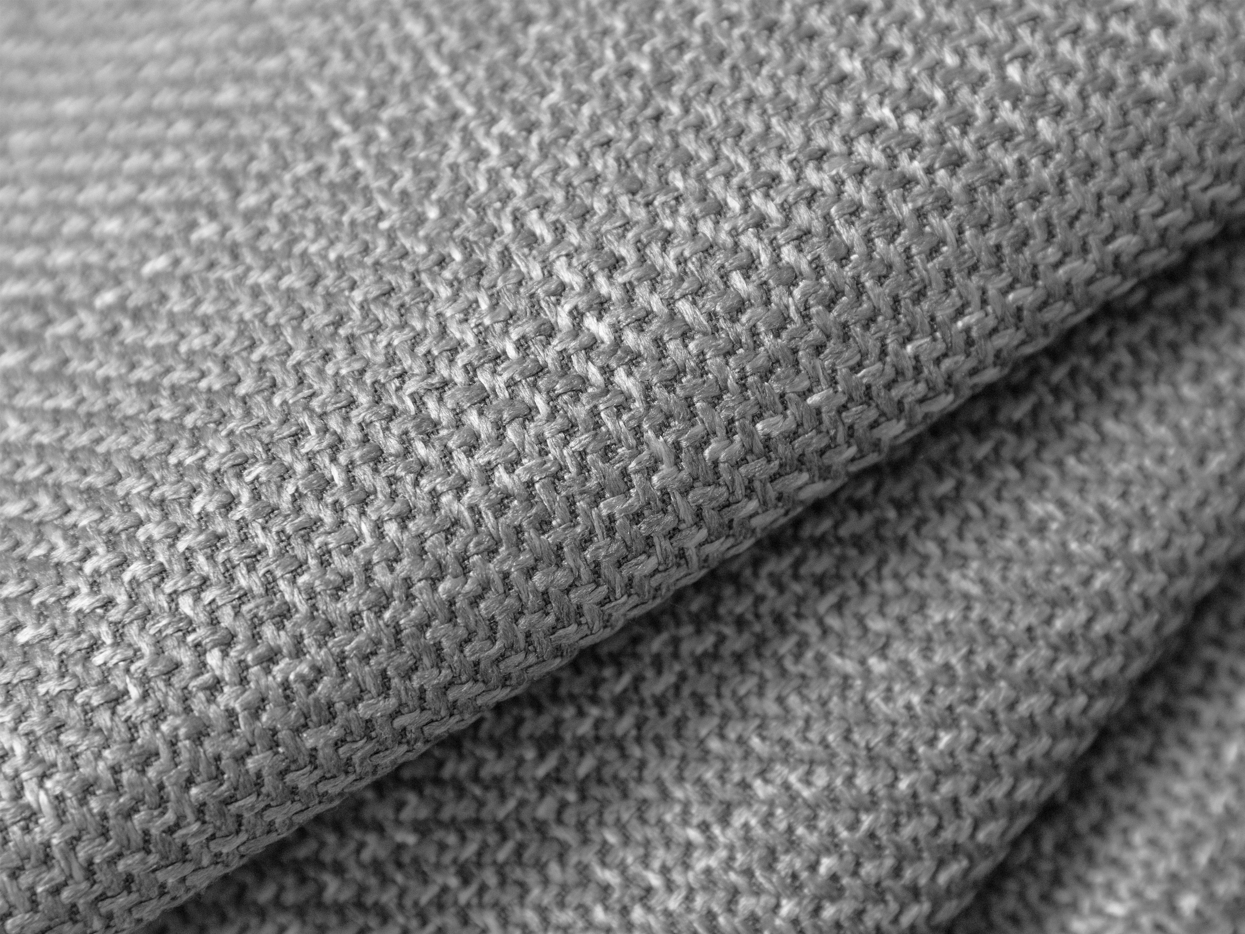 Rechtsseitige Schlafcouch GLORIA in hellgrauem Chenille