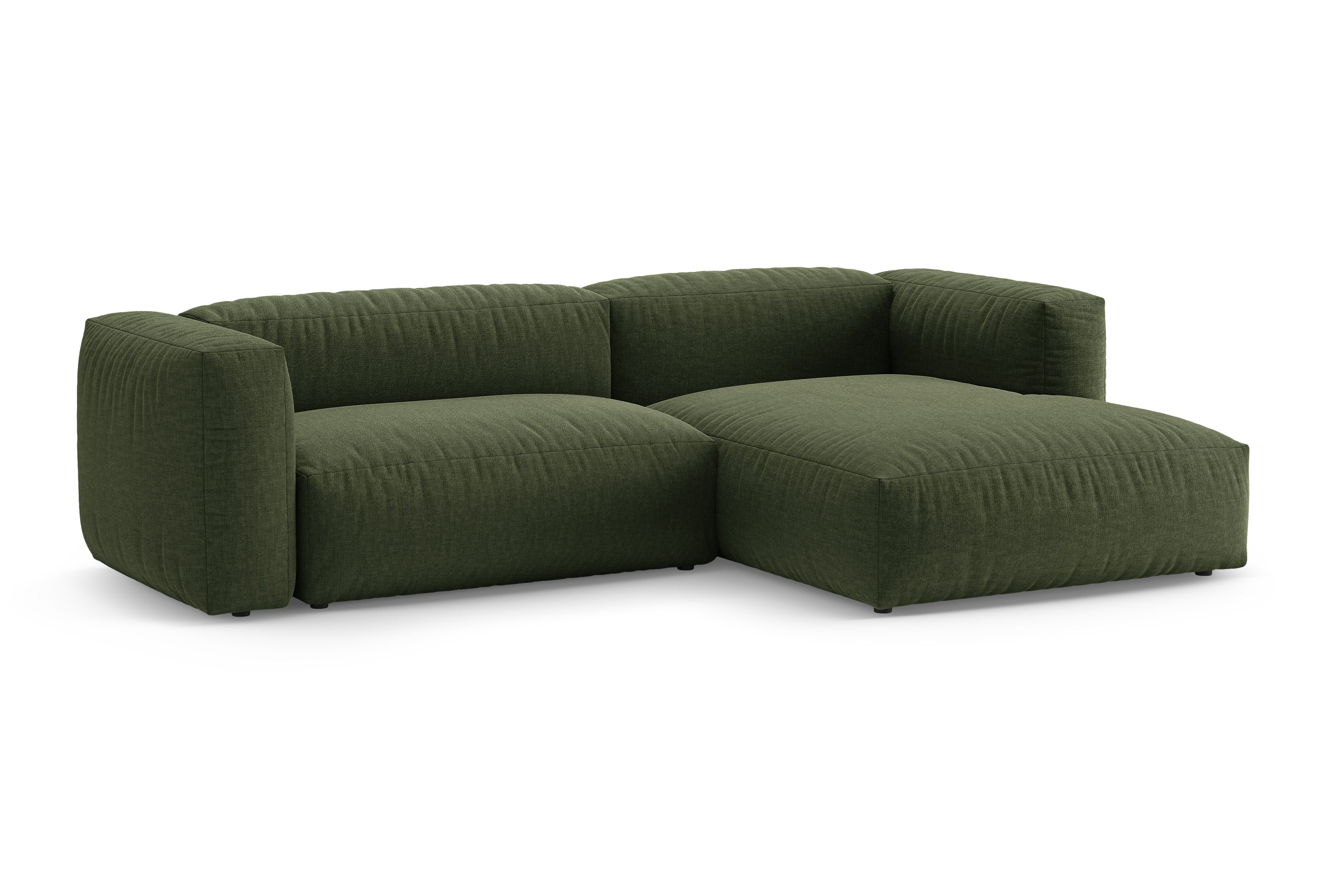 Narożnik prawostronny z funkcją spania MARTINA zielony