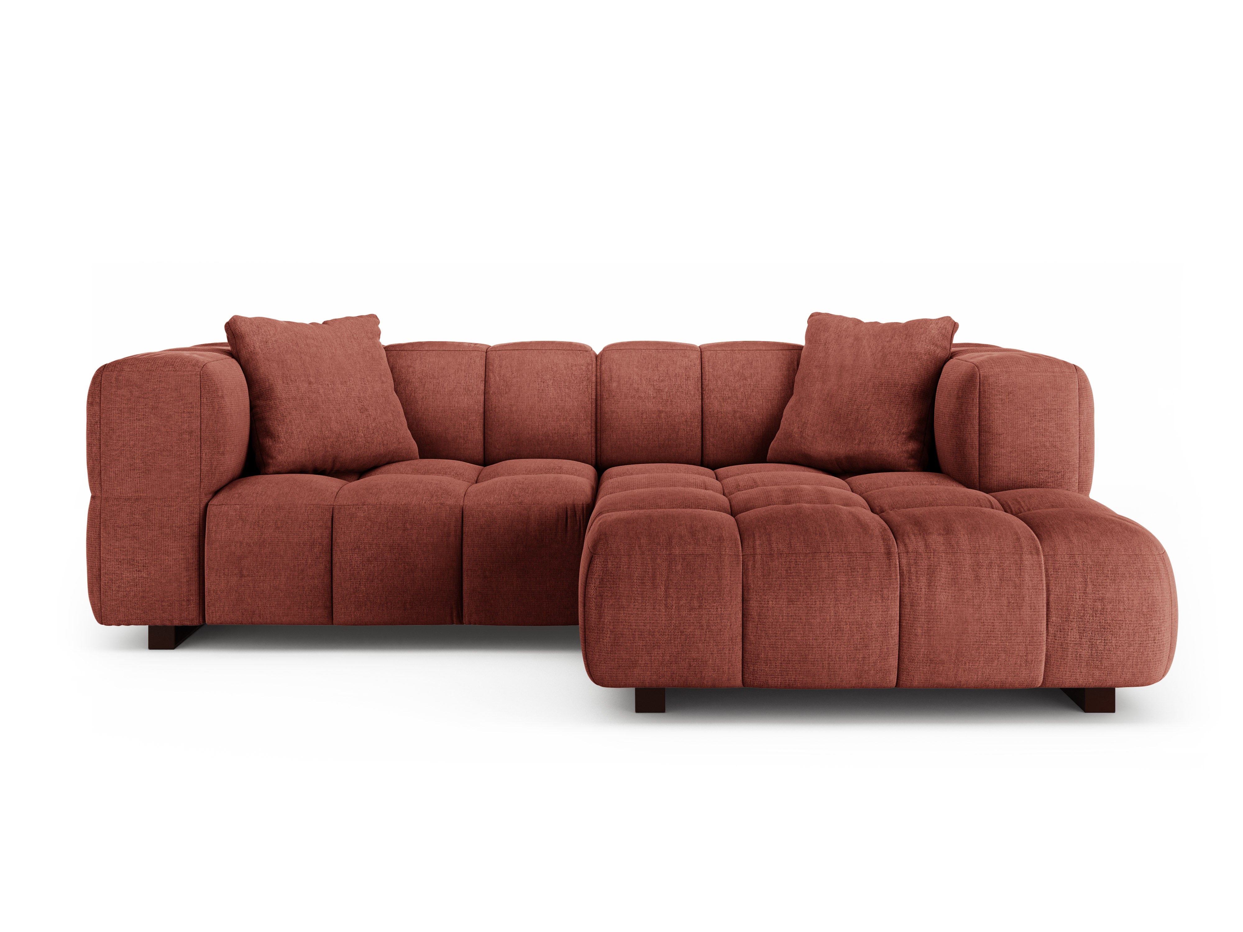 Right-facing corner sofa bed PUMA coral