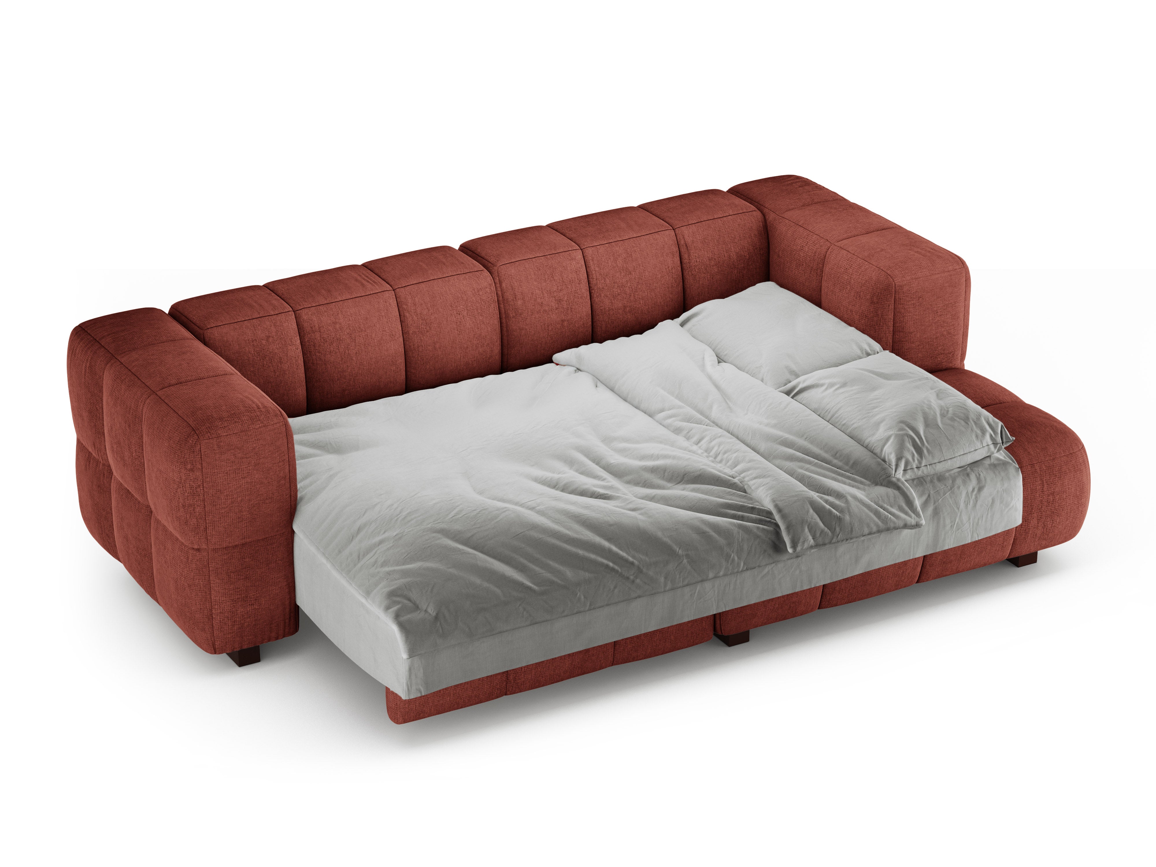 Right-facing corner sofa bed PUMA coral