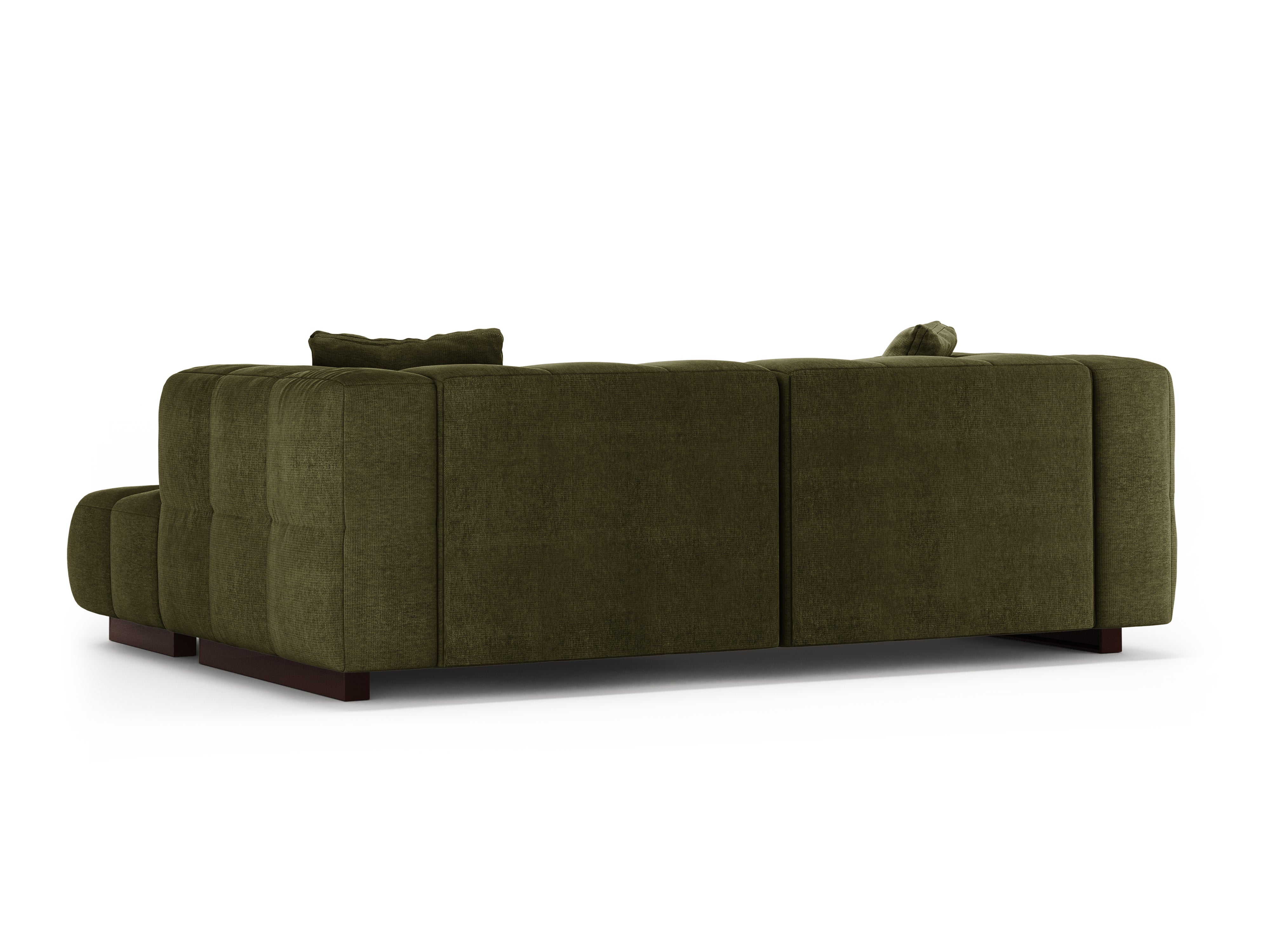 Right-facing corner sofa bed PUMA green mélange