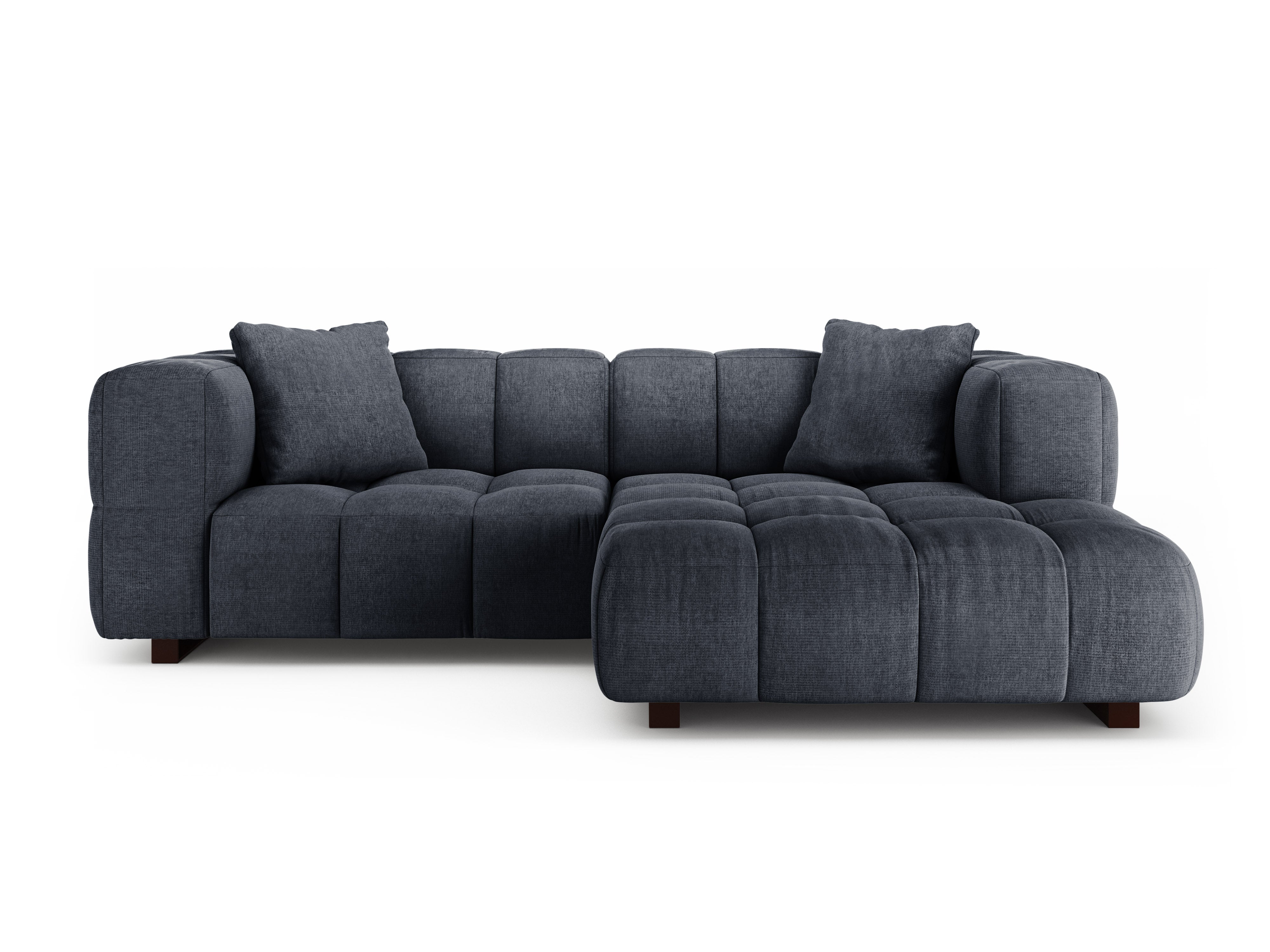 Right-facing corner sofa bed PUMA dark blue