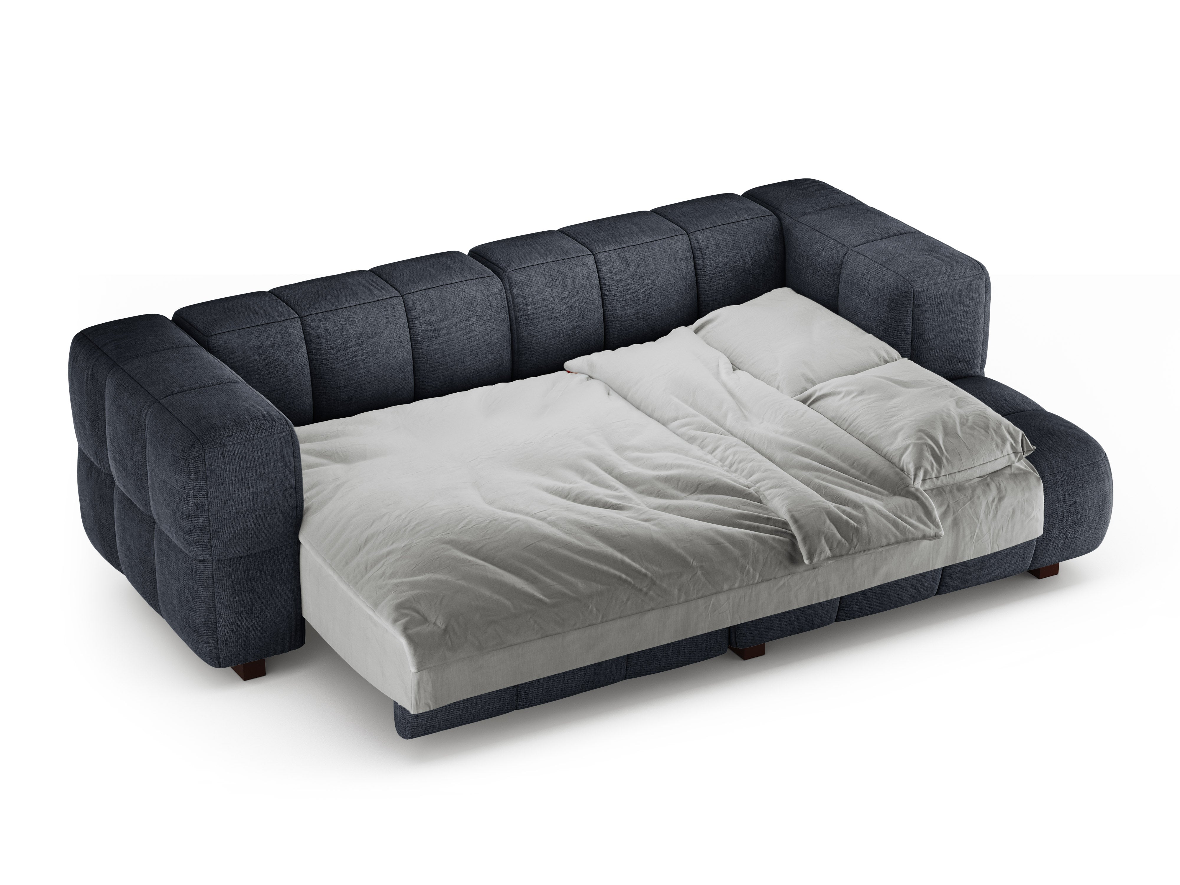 Right-facing corner sofa bed PUMA dark blue