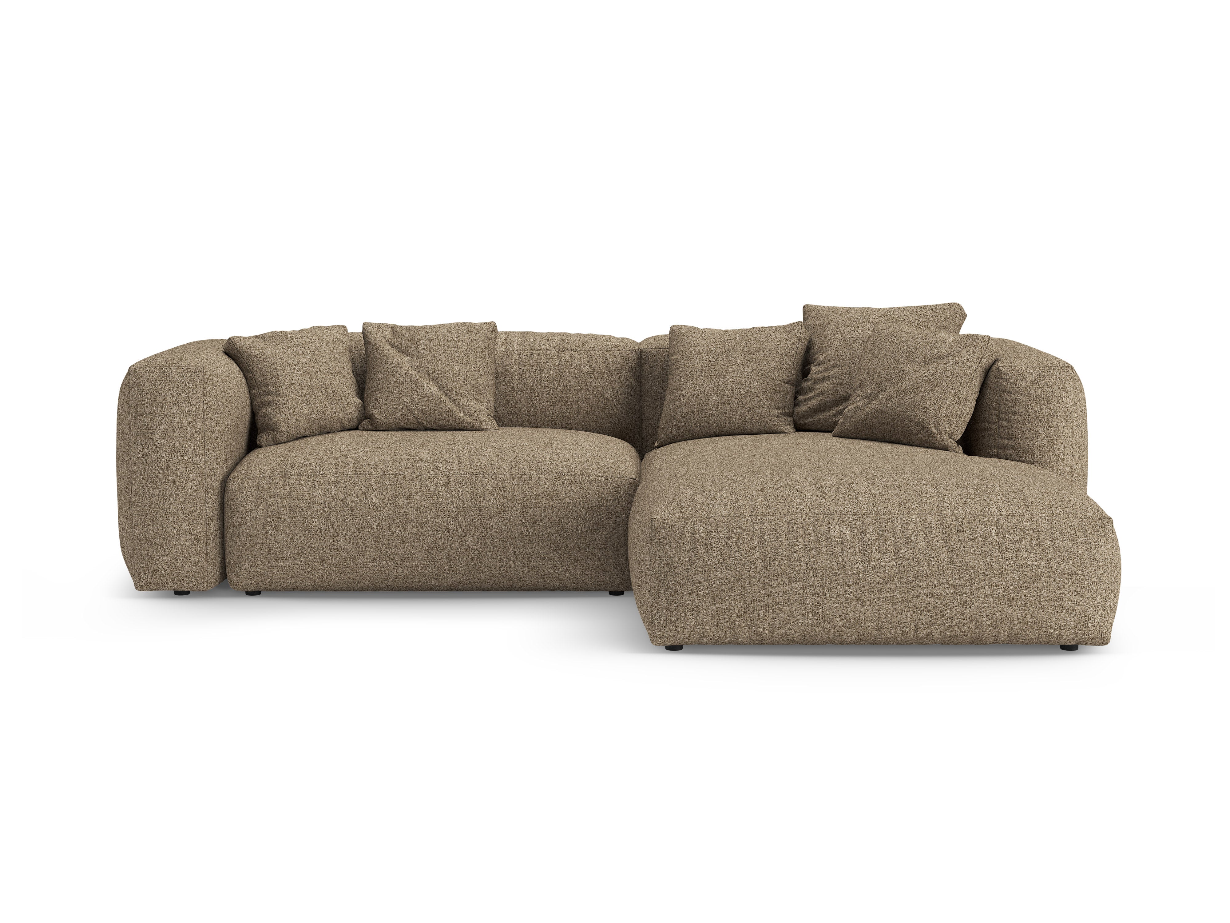 Rechthoekige bank met slaapfunctie MARTINA cappuccino boucle