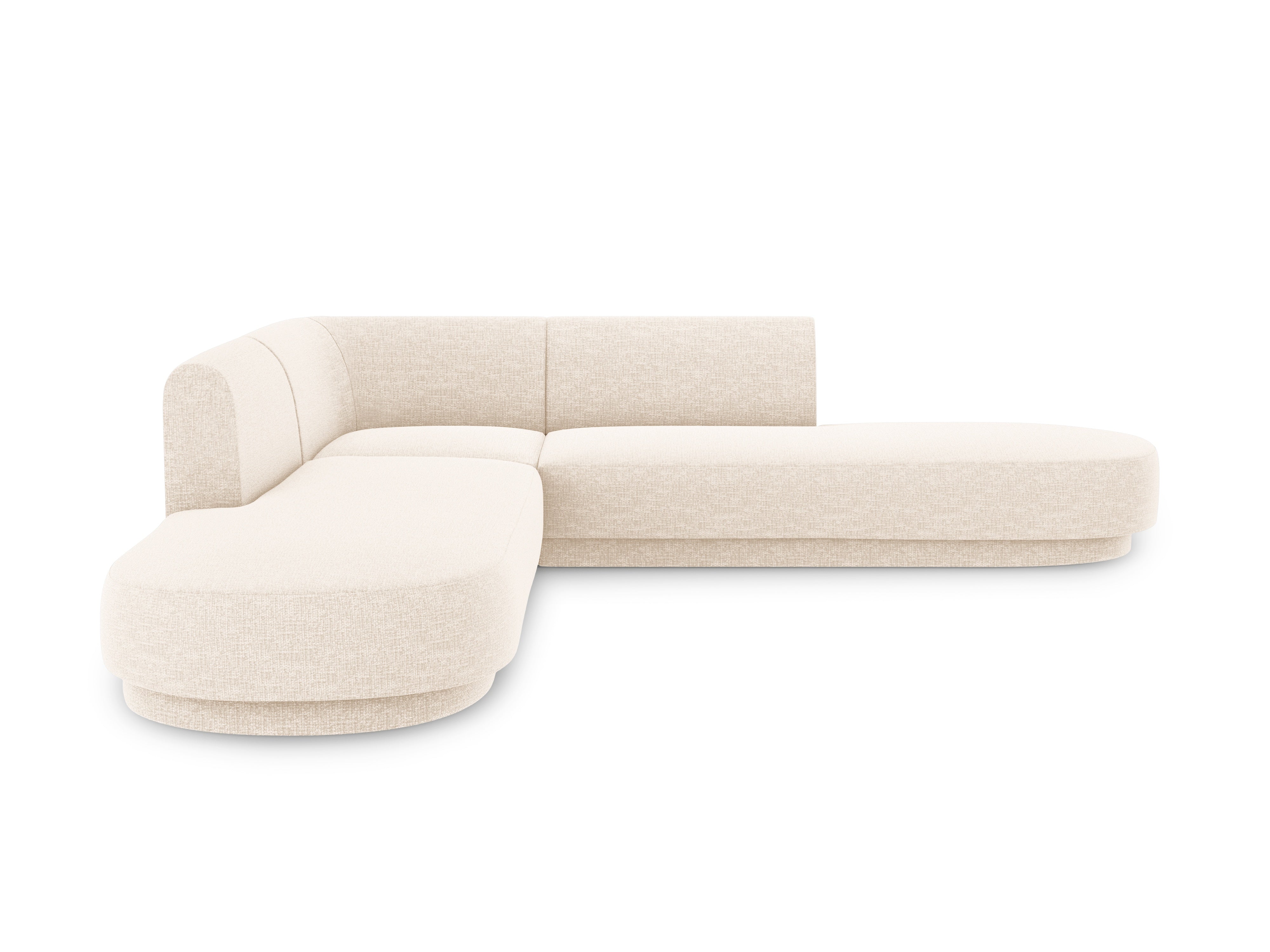 5-seater Corner Sofa MILEY ivory chenille