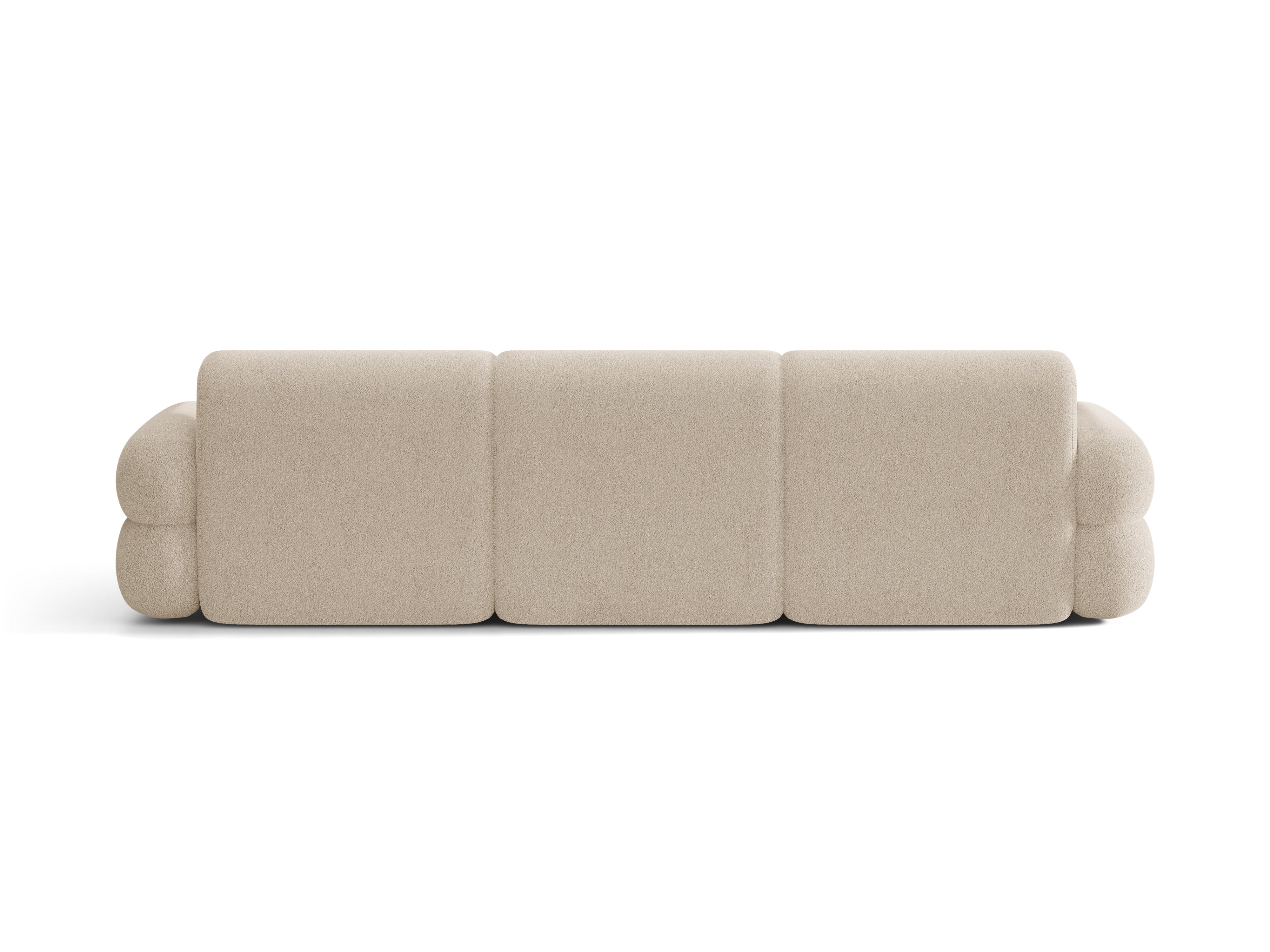 Rechthoekige NEO hoekbank in beige bouclé