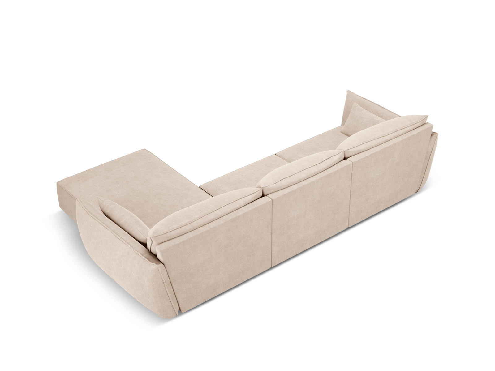 Narożnik prawostronny 4-osobowy KAELLE beżowy szenil Over The Horizon – ujęcie tylne