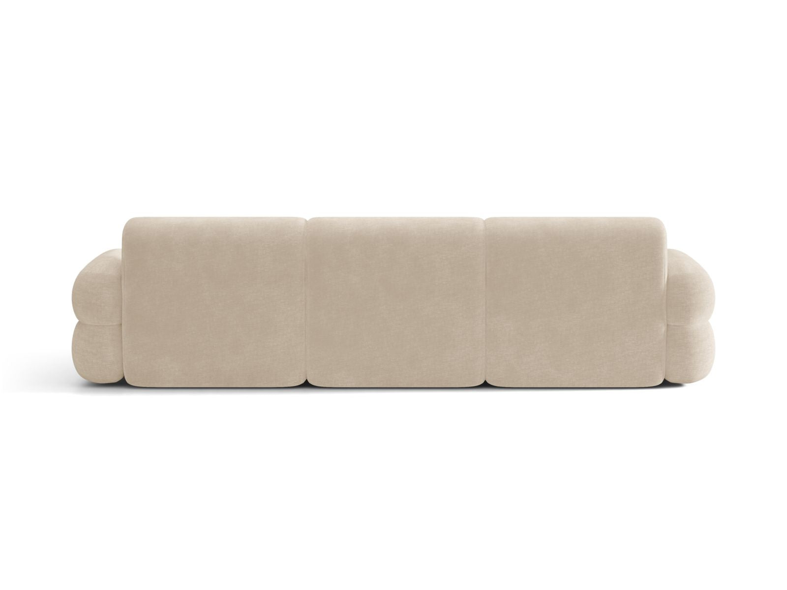 Rechthoekige NEO hoekbank in lichtbeige chenille