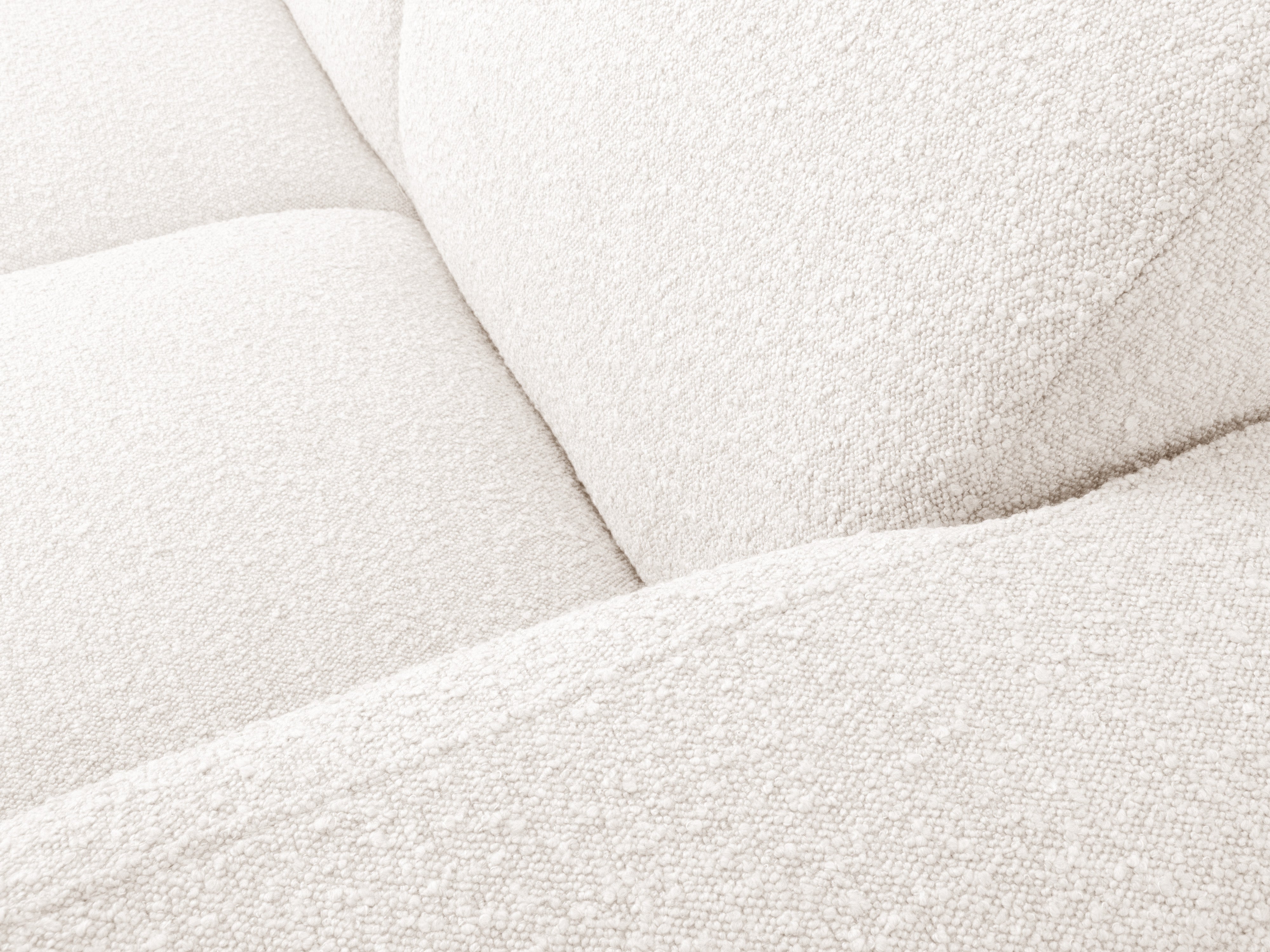 Narożnik w tkaninie boucle prawostronny otwarty MOLINO biały Micadoni    Eye on Design