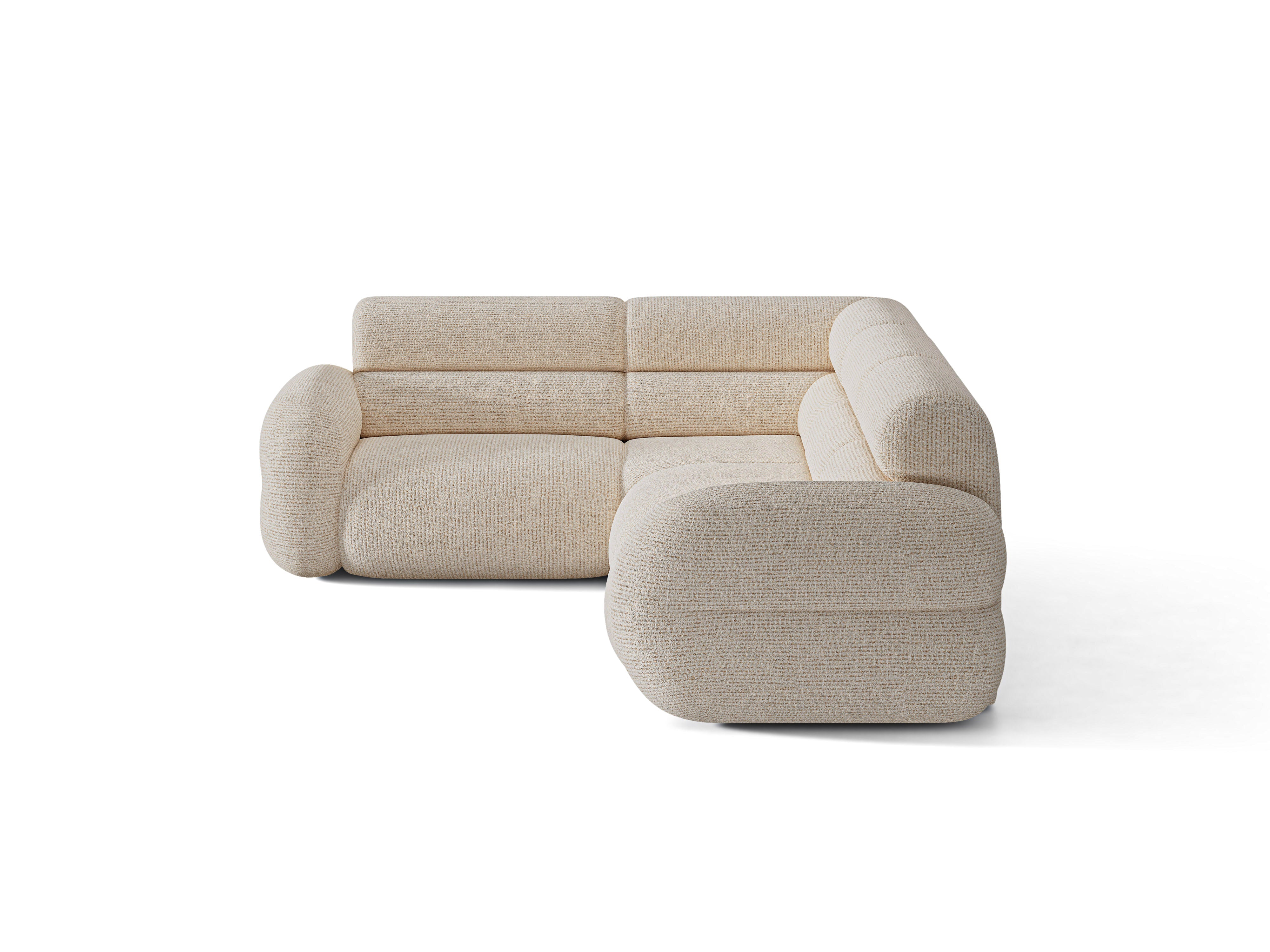 L-vormige linker NEO hoekbank in beige melange