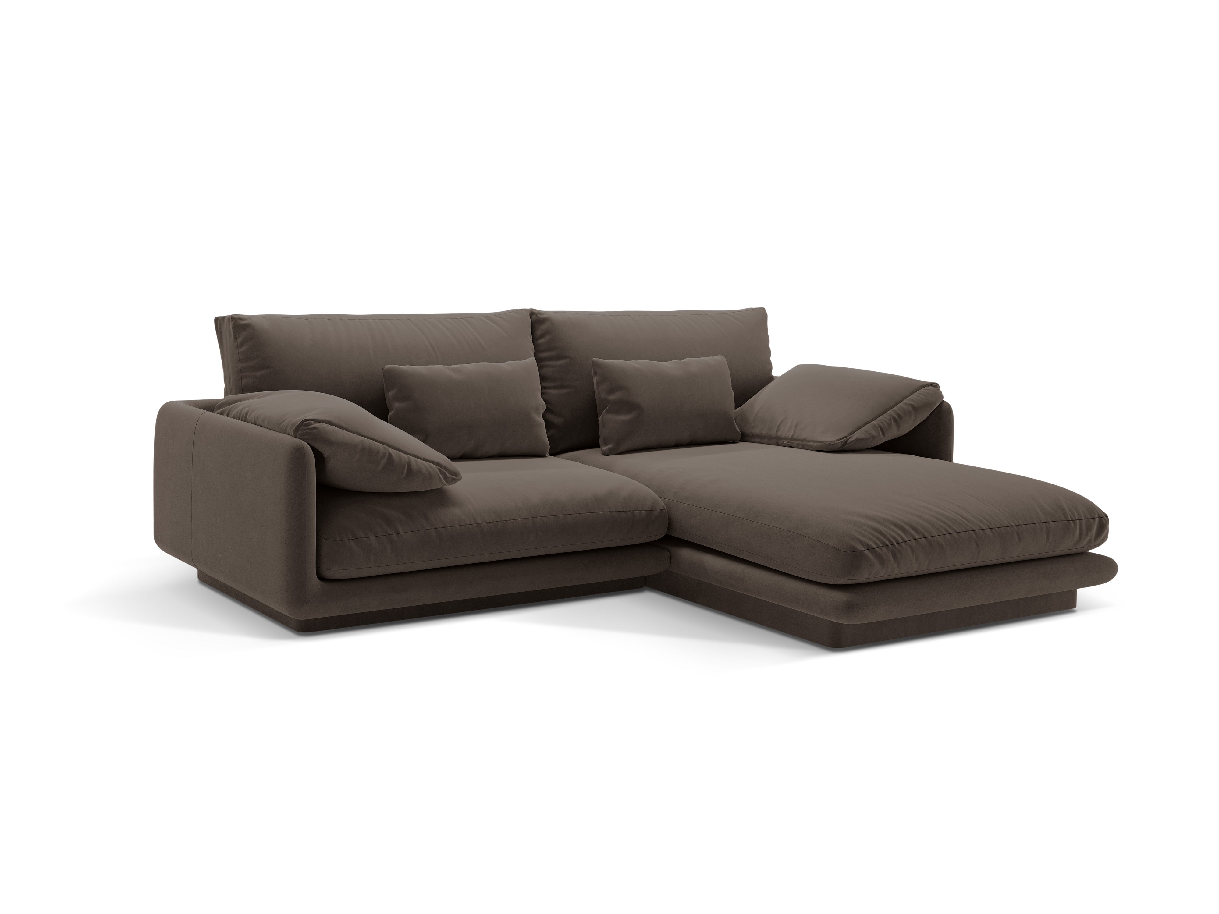 Velvet Corner 3-Personen rechtsseitig Torino Heban Bronze