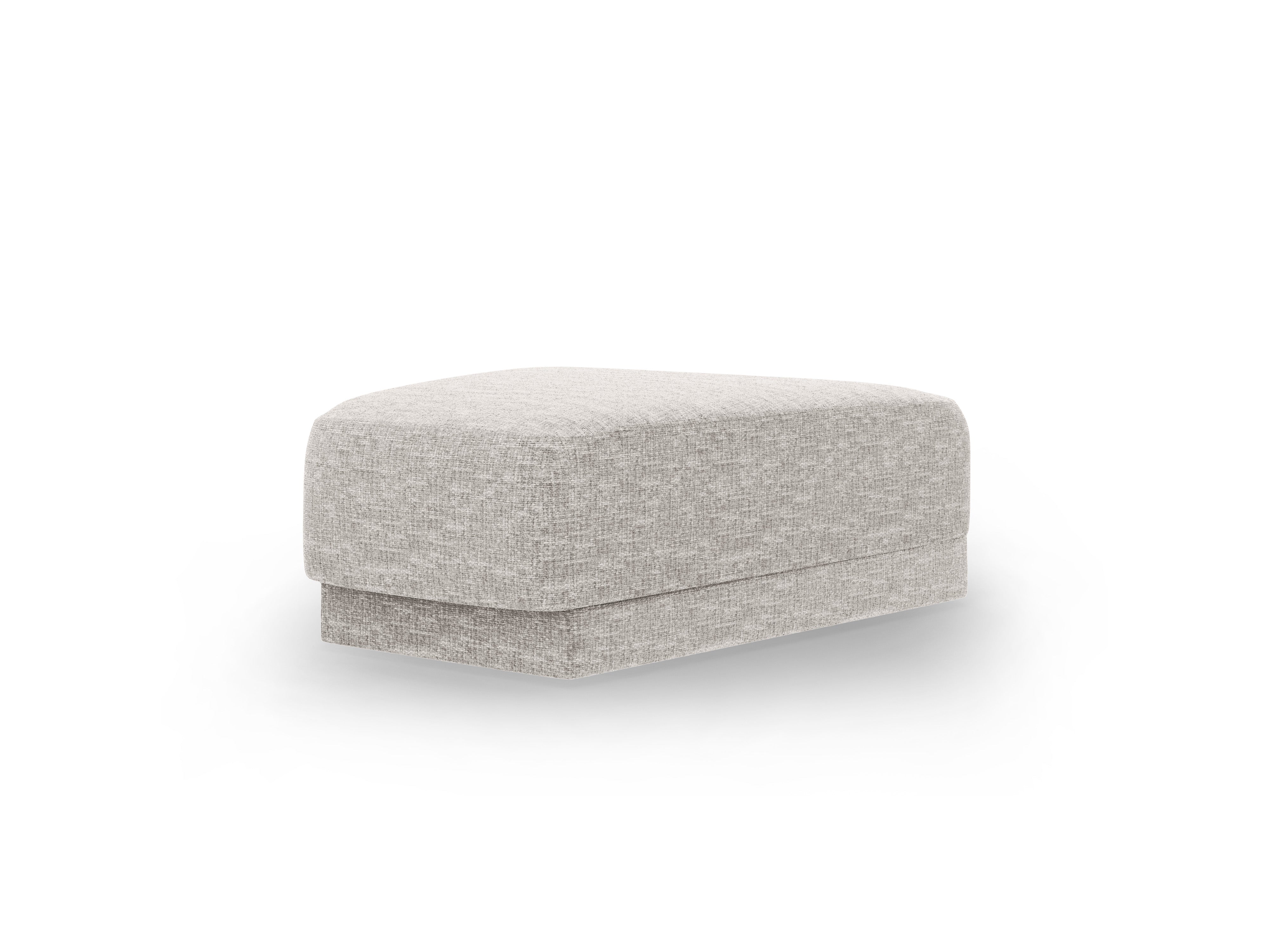 Pouf / module MILEY light gray chenille silky