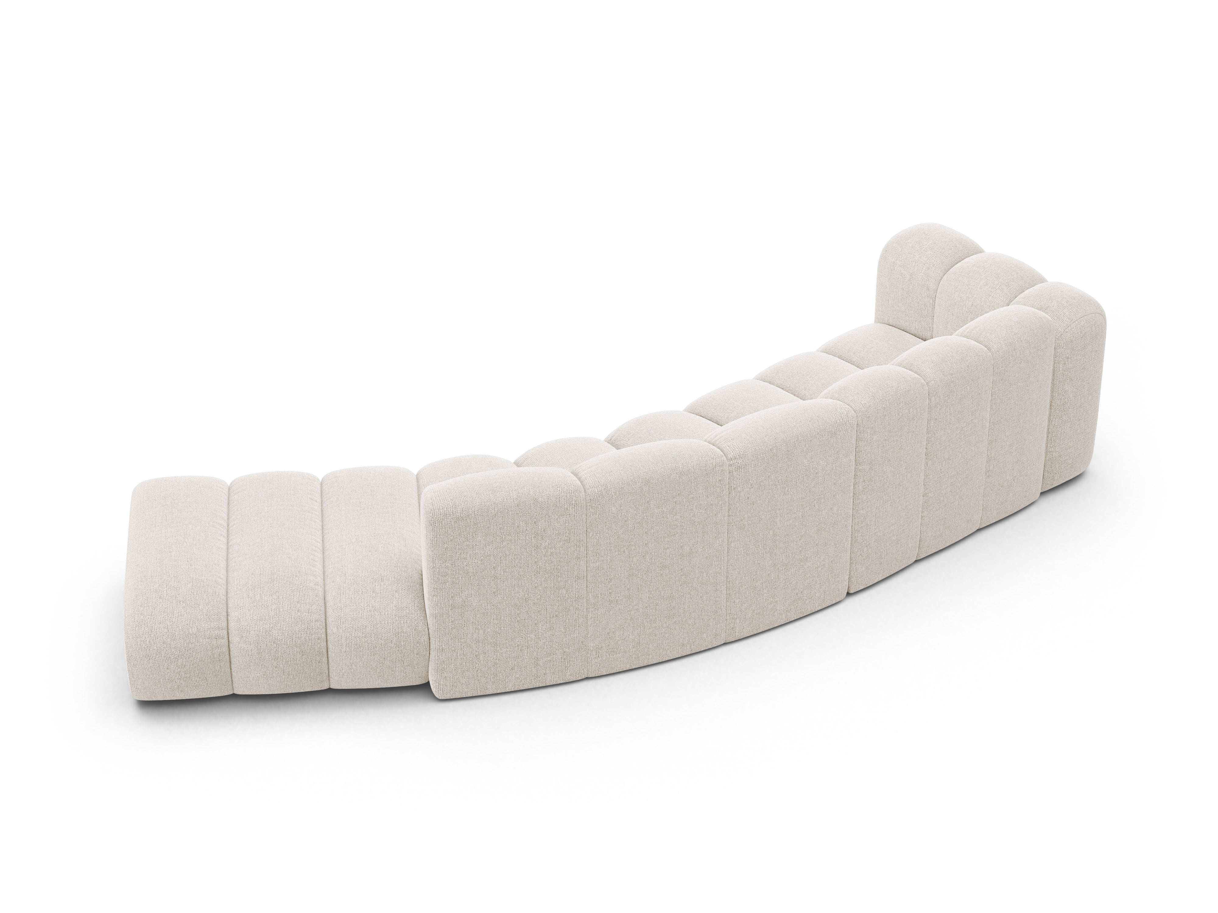 Sofa 5-sitzig rechts LUPINE hellbeige Chenille