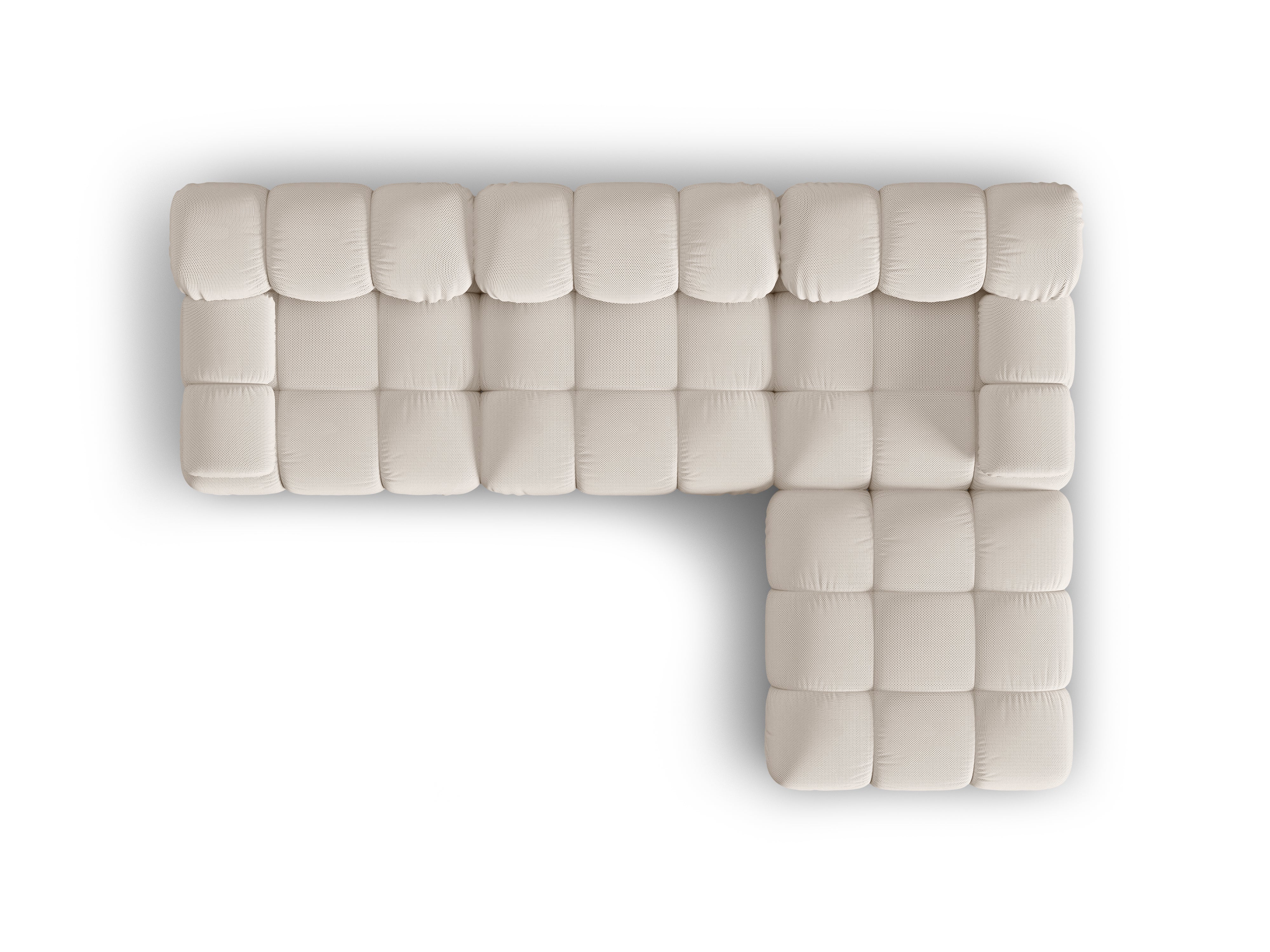 Universele hoekbank BELLIS beige 3D stof