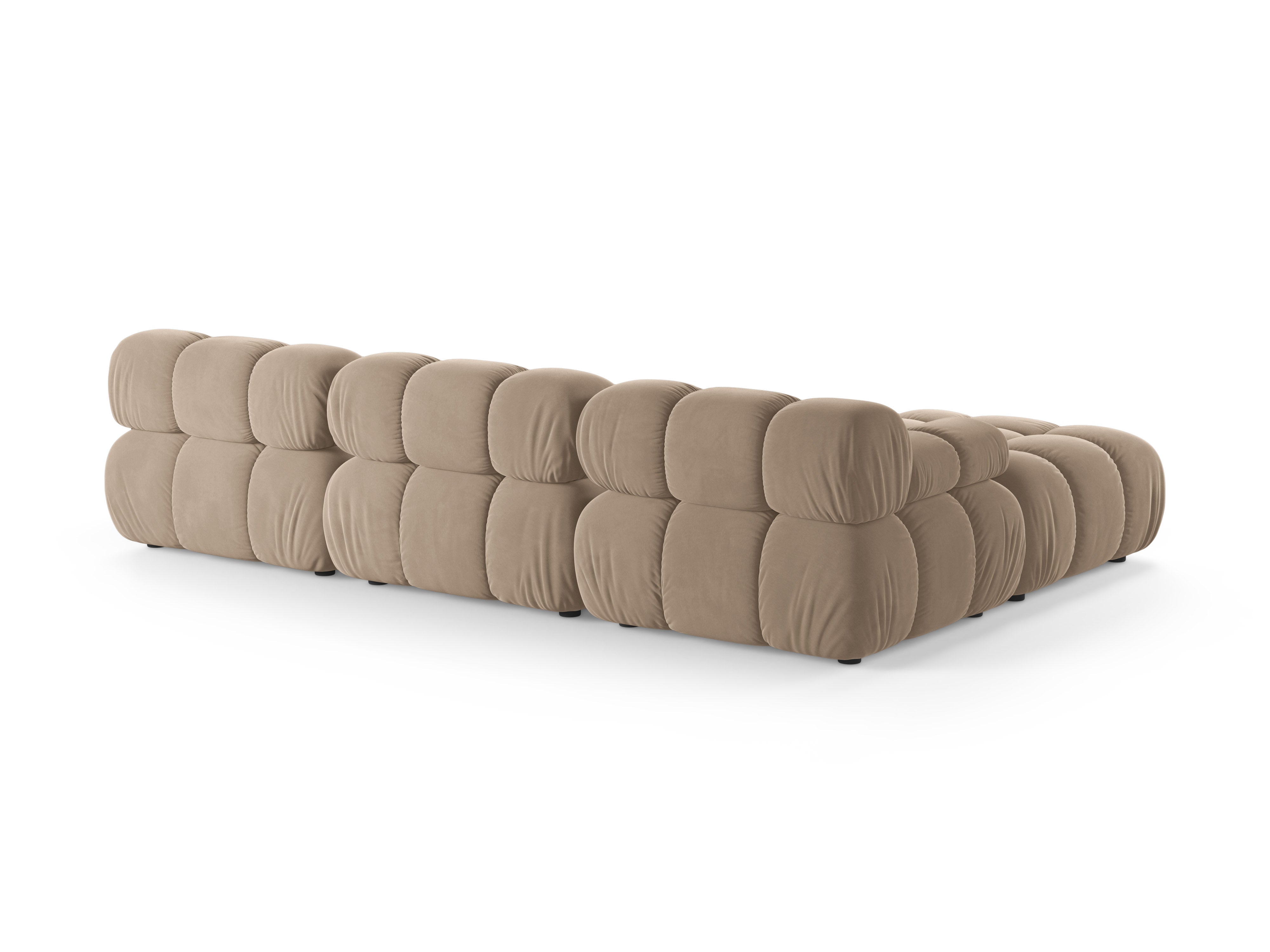 Universele hoekbank BELLIS in beige velours