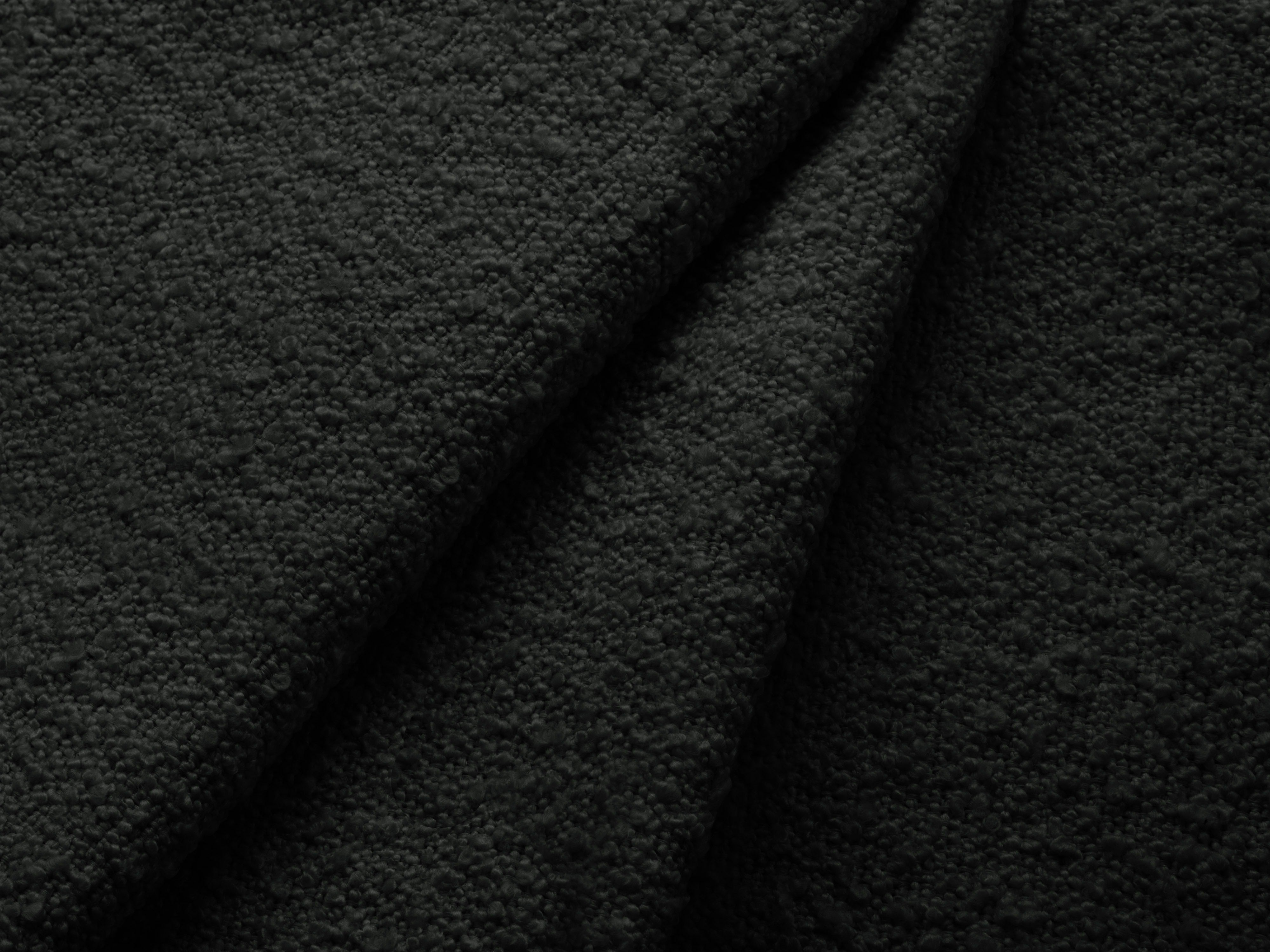 Modulares Sofa mit Tisch, 4-Sitzer, rechtsseitig, MILEY, schwarzes Boucle