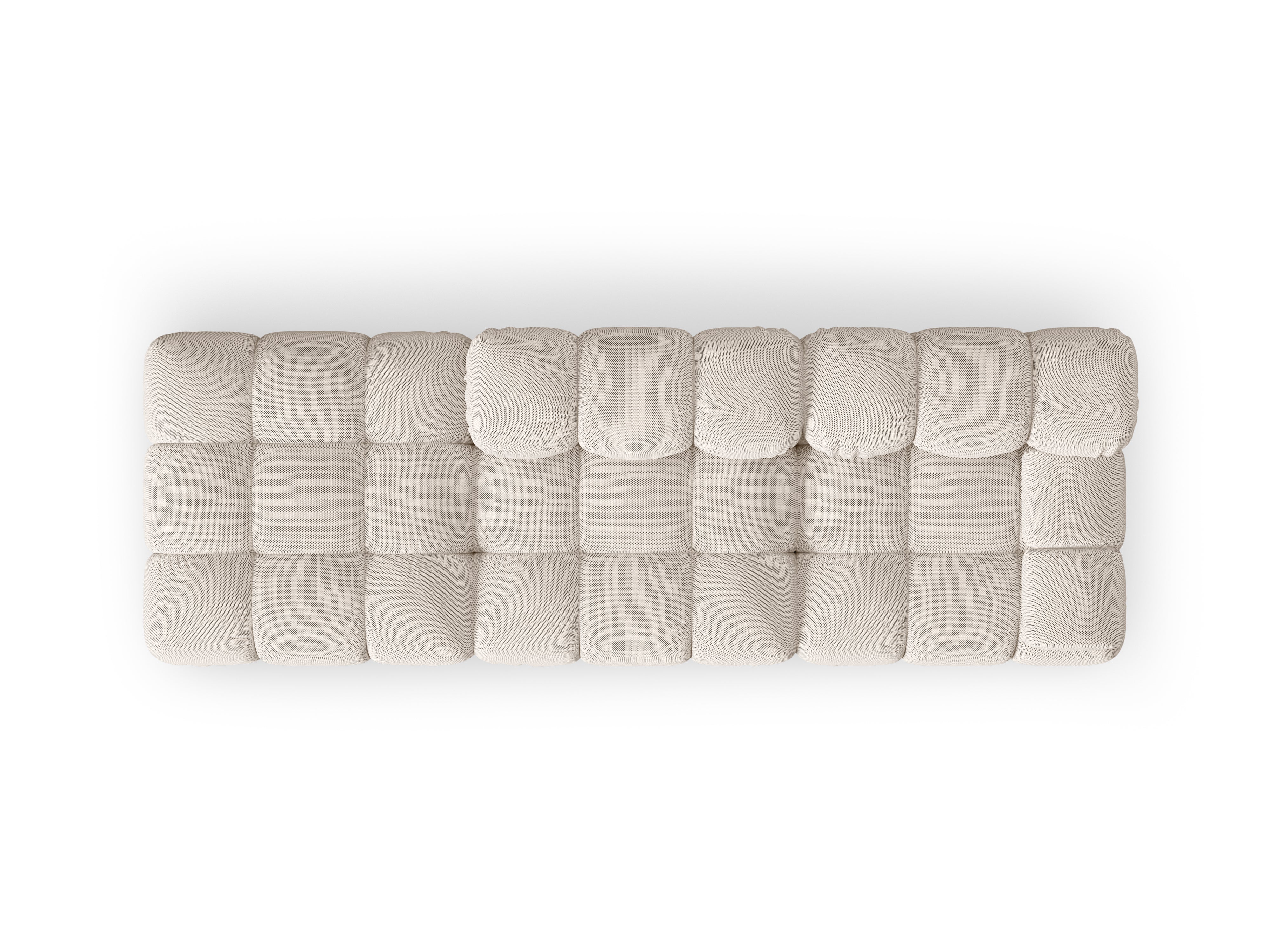 Modulaire open linker BELLIS bank in beige 3D stof