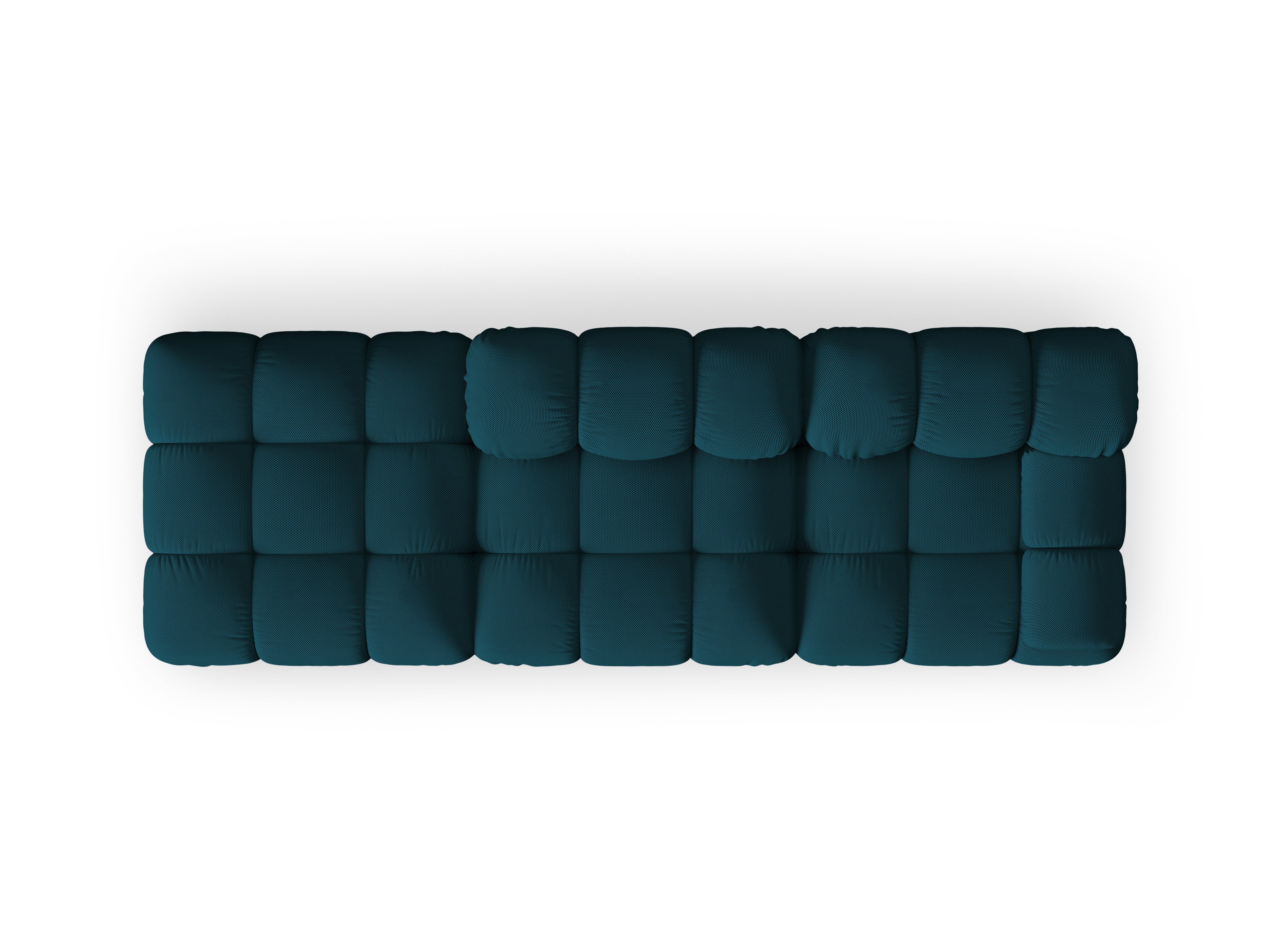 Modulaire open linker BELLIS sofa in zeegroene 3D-stof