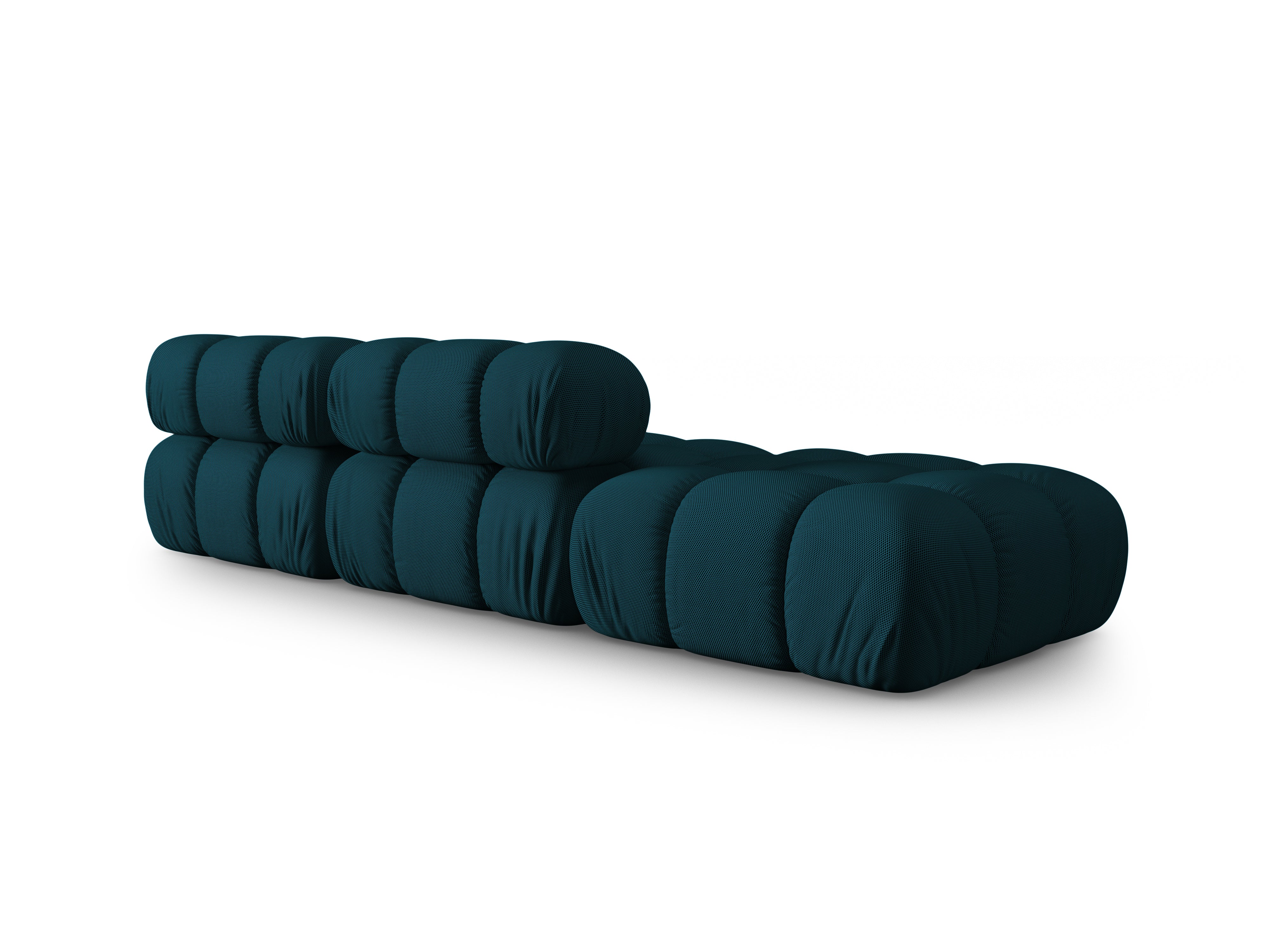 Modulaire open linker BELLIS sofa in zeegroene 3D-stof