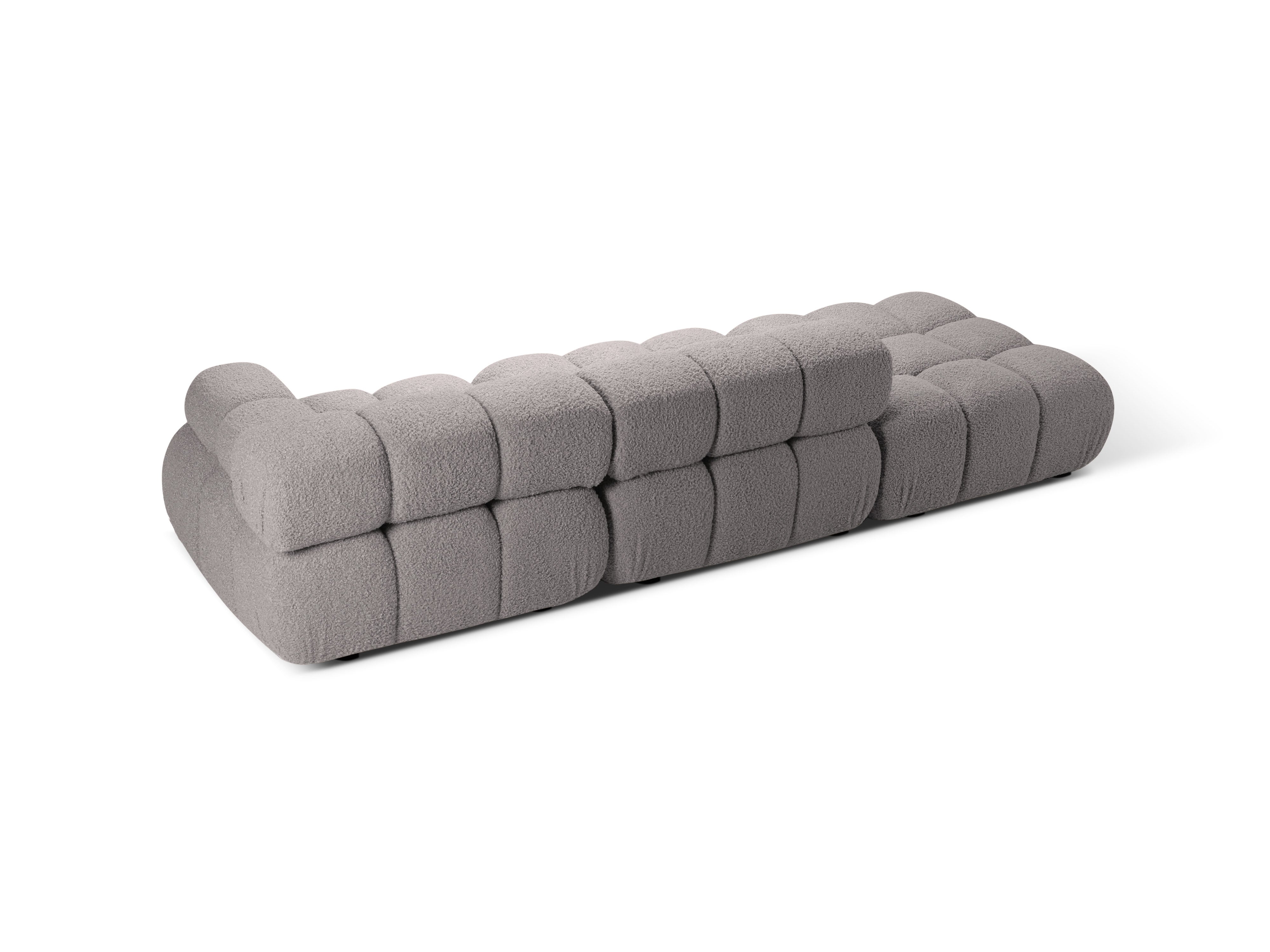 Modulaire open linker BELLIS bank in grijze boucle