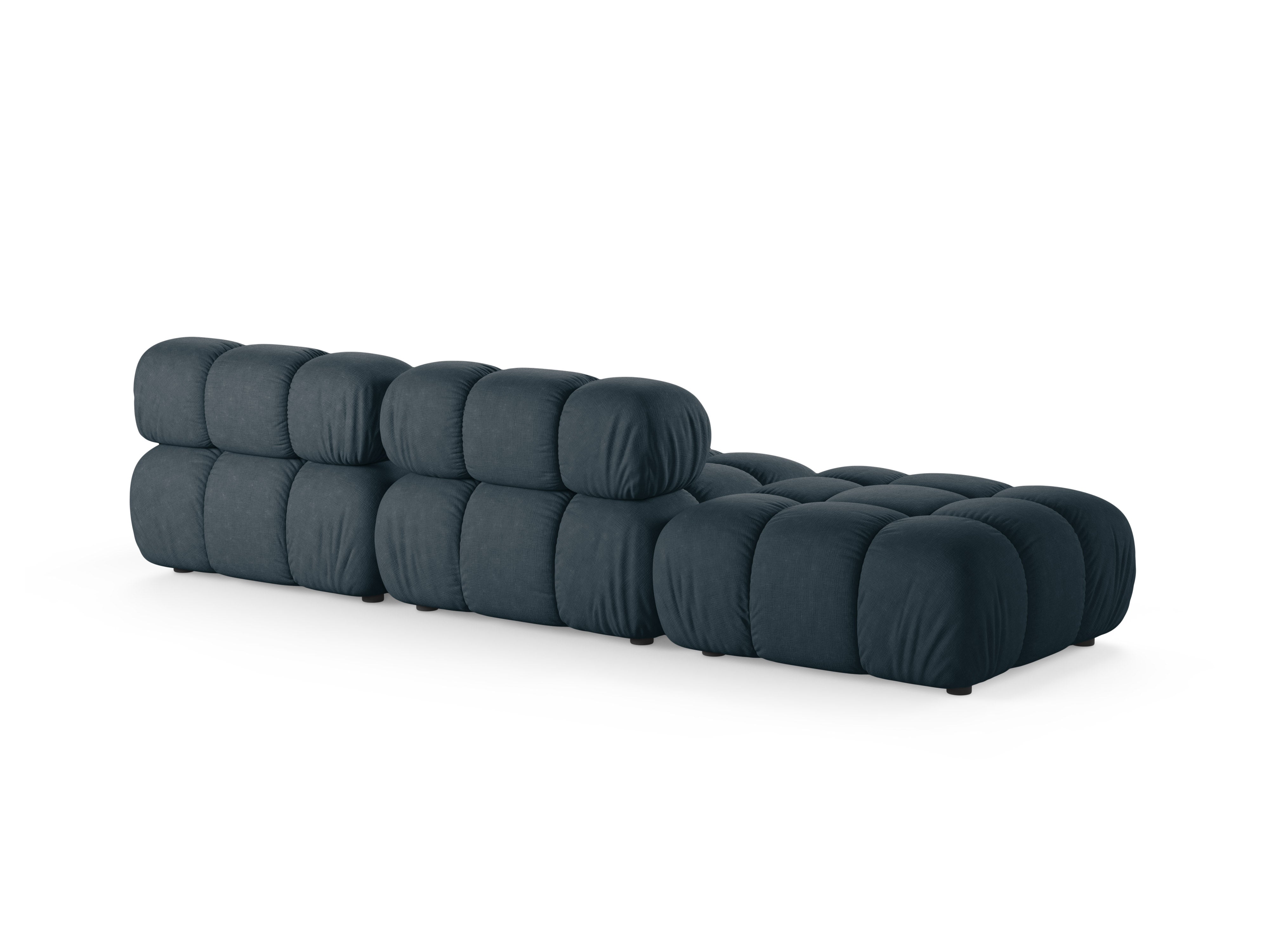 Modulaire open linker BELLIS bank met petrolblauwe kleur