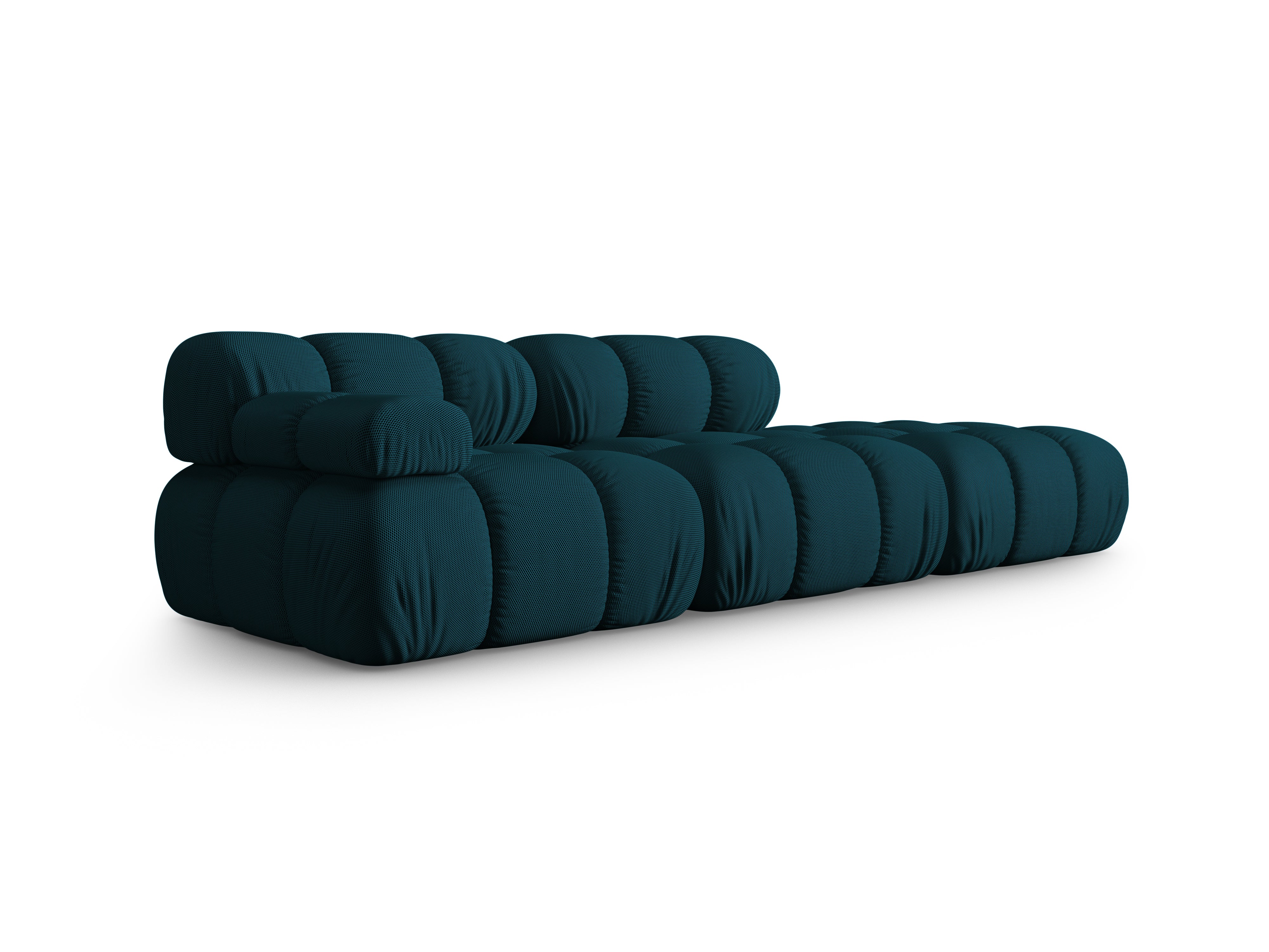 Modulaire open rechter BELLIS sofa in zeegroene 3D-stof