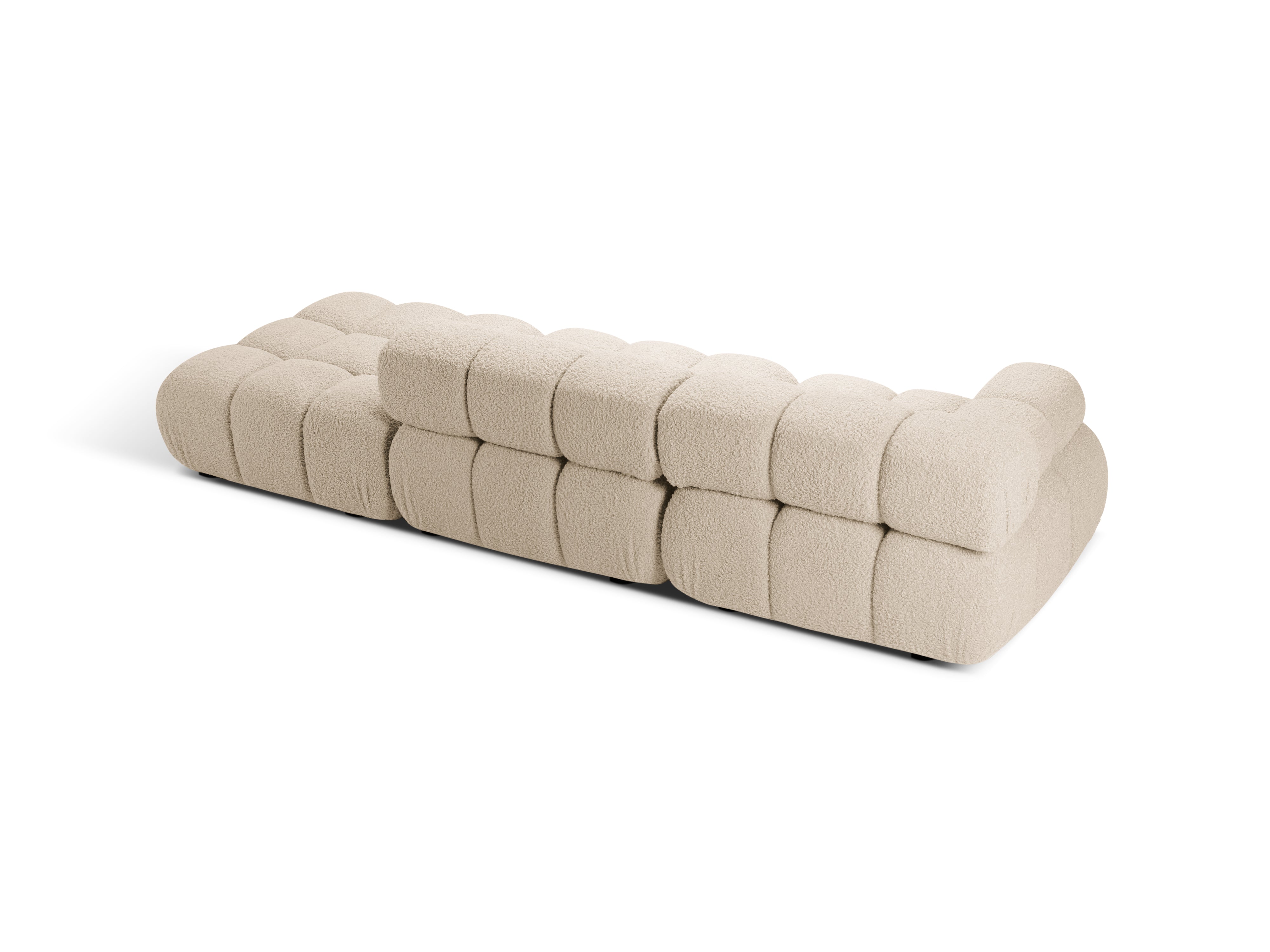 Modulaire open rechter BELLIS bank in beige bouclé