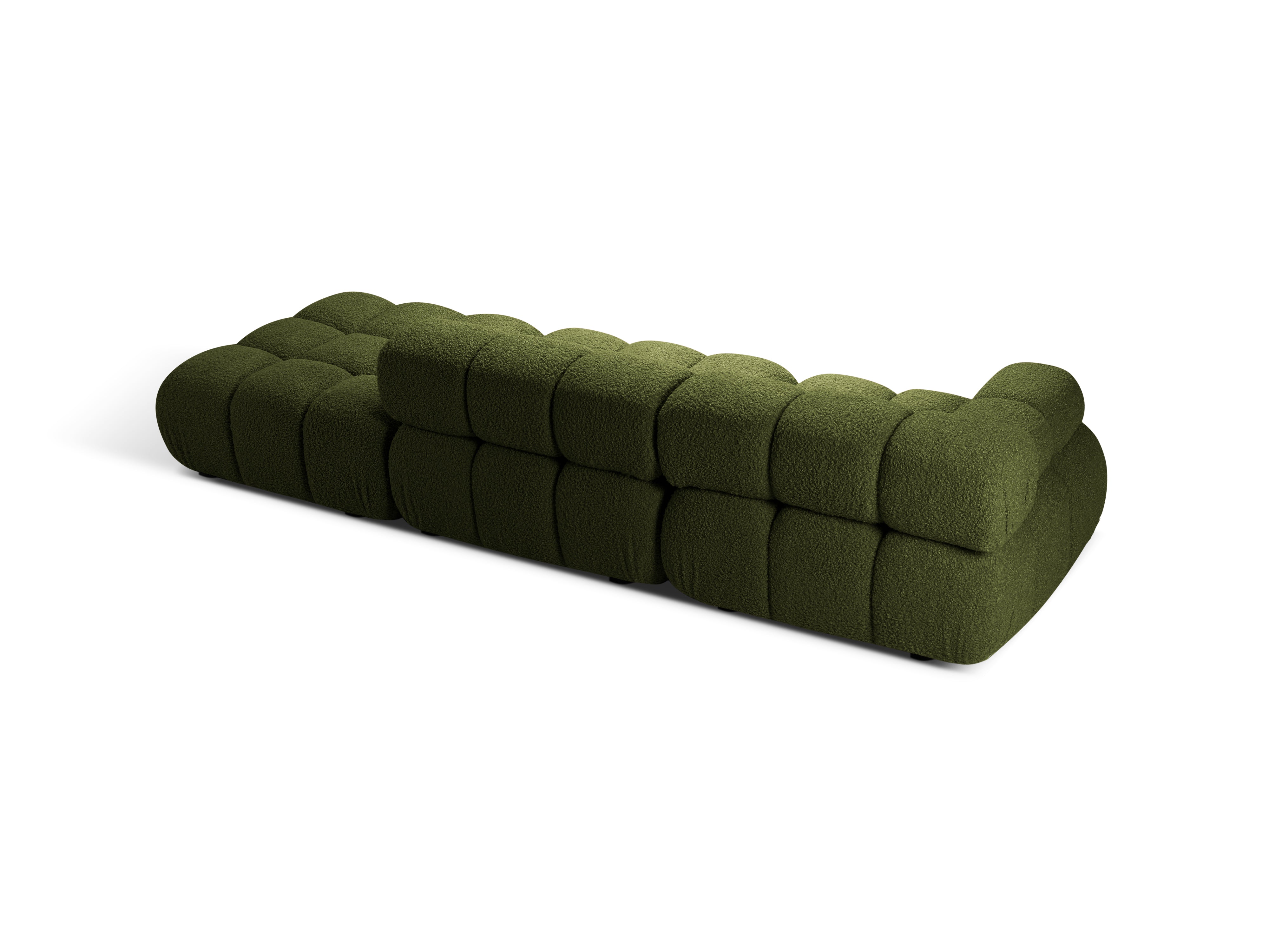 Modulaire open rechter BELLIS bank in groene boucle