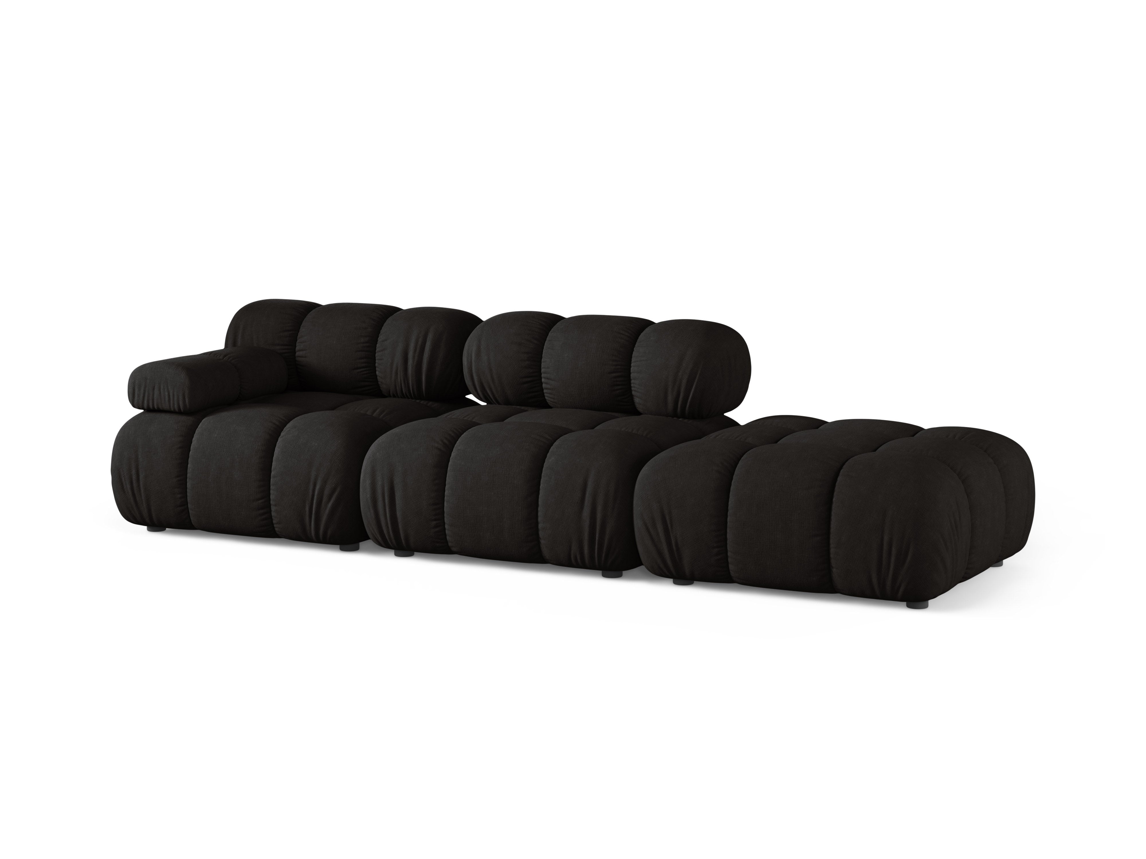 Modulaire open rechter BELLIS bank zwart