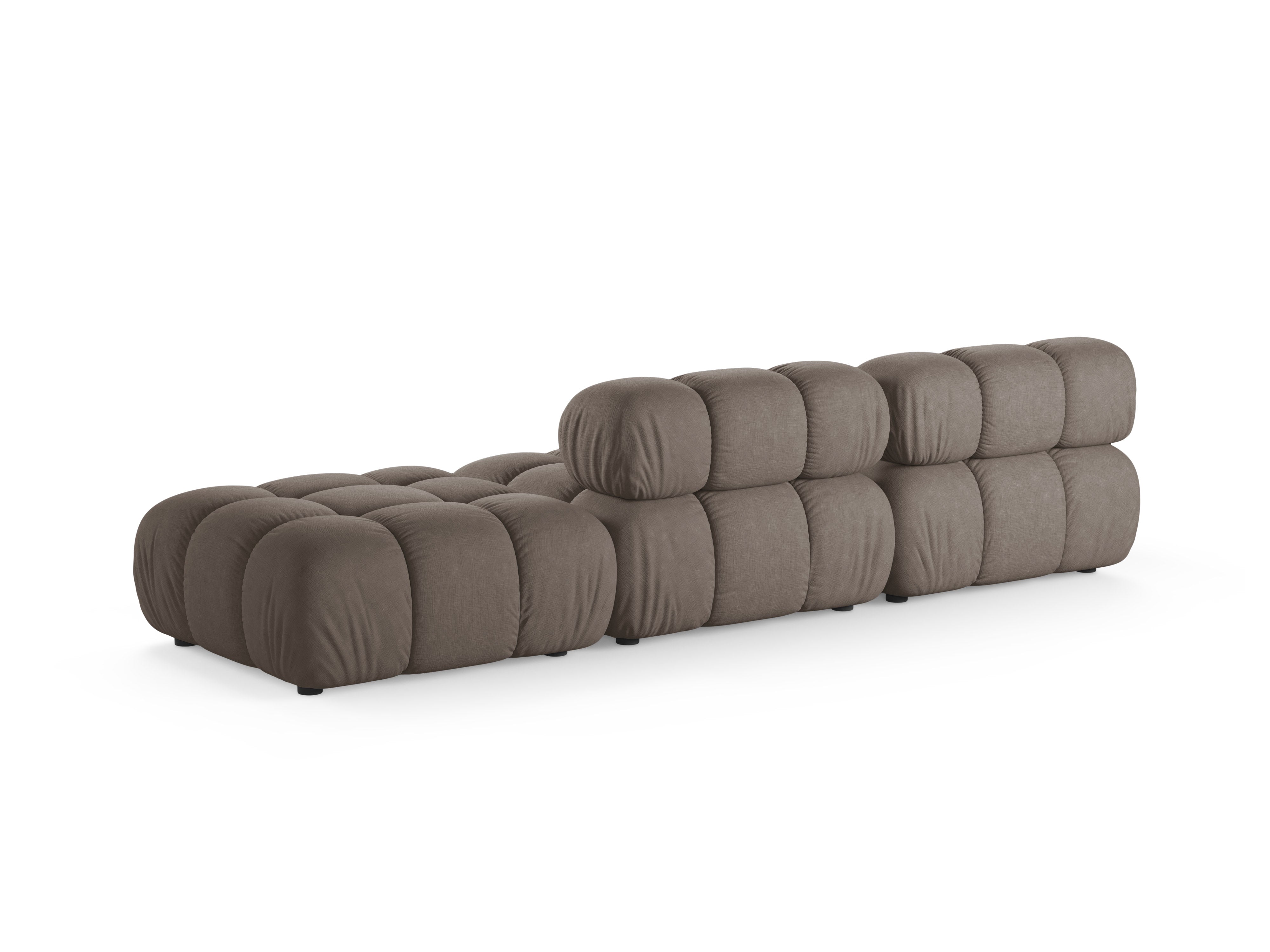 Modulaire open rechter BELLIS bank in donker cappuccino