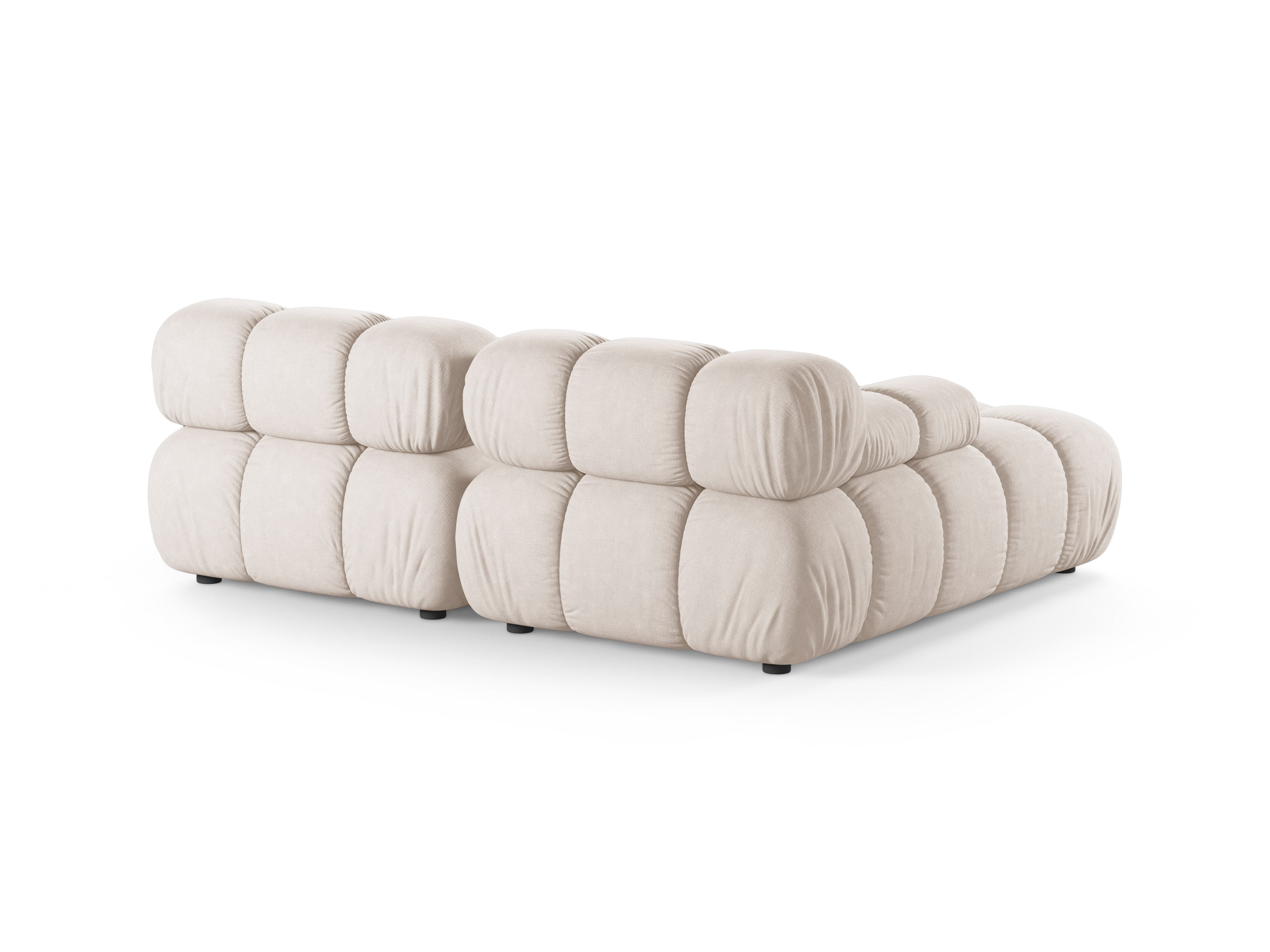 Beige 2-zits linksdraaiende BELLIS hoekbank