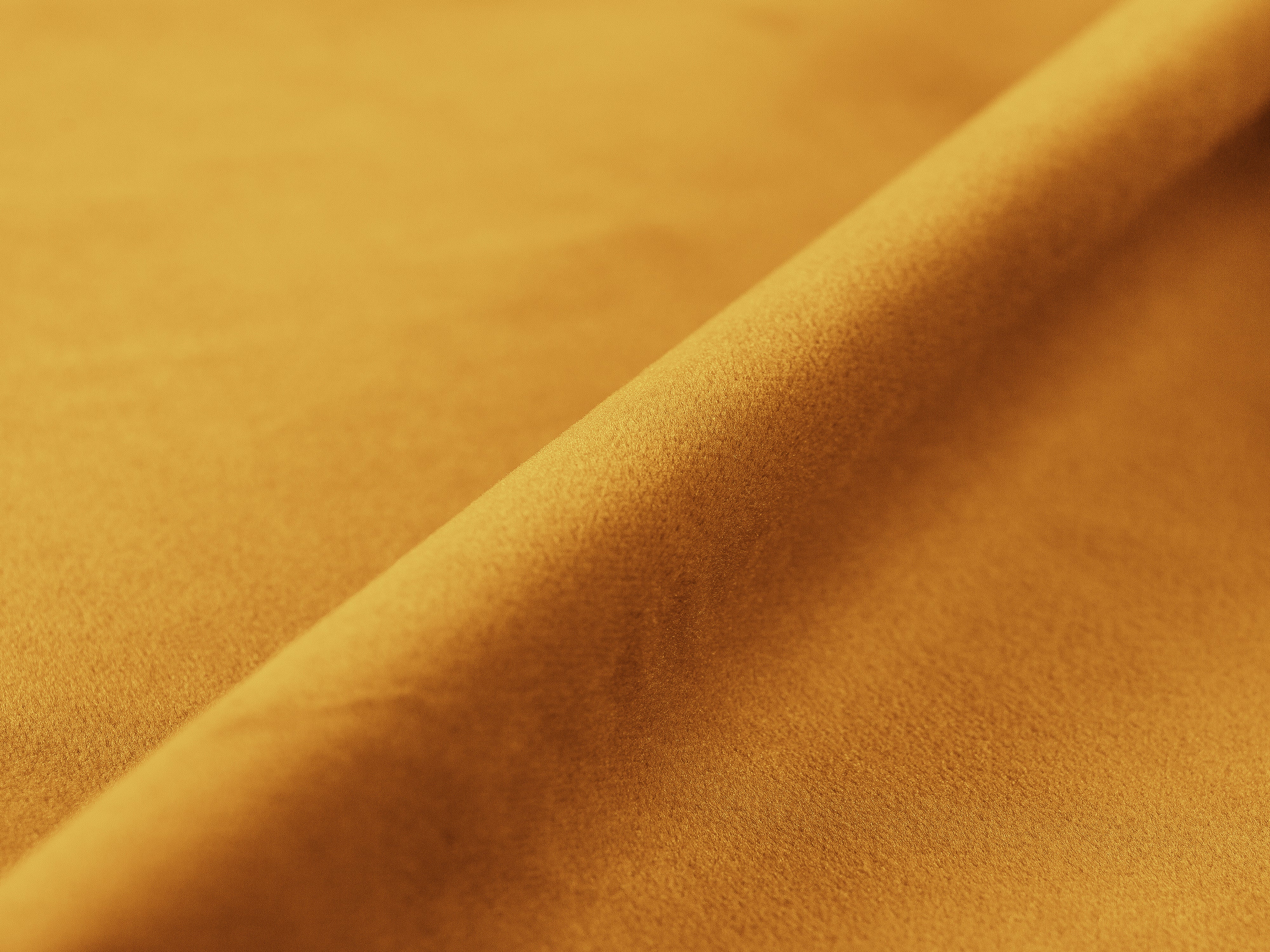 Rechthoekige 2-zits hoekbank BELLIS in mosterdkleurig velours