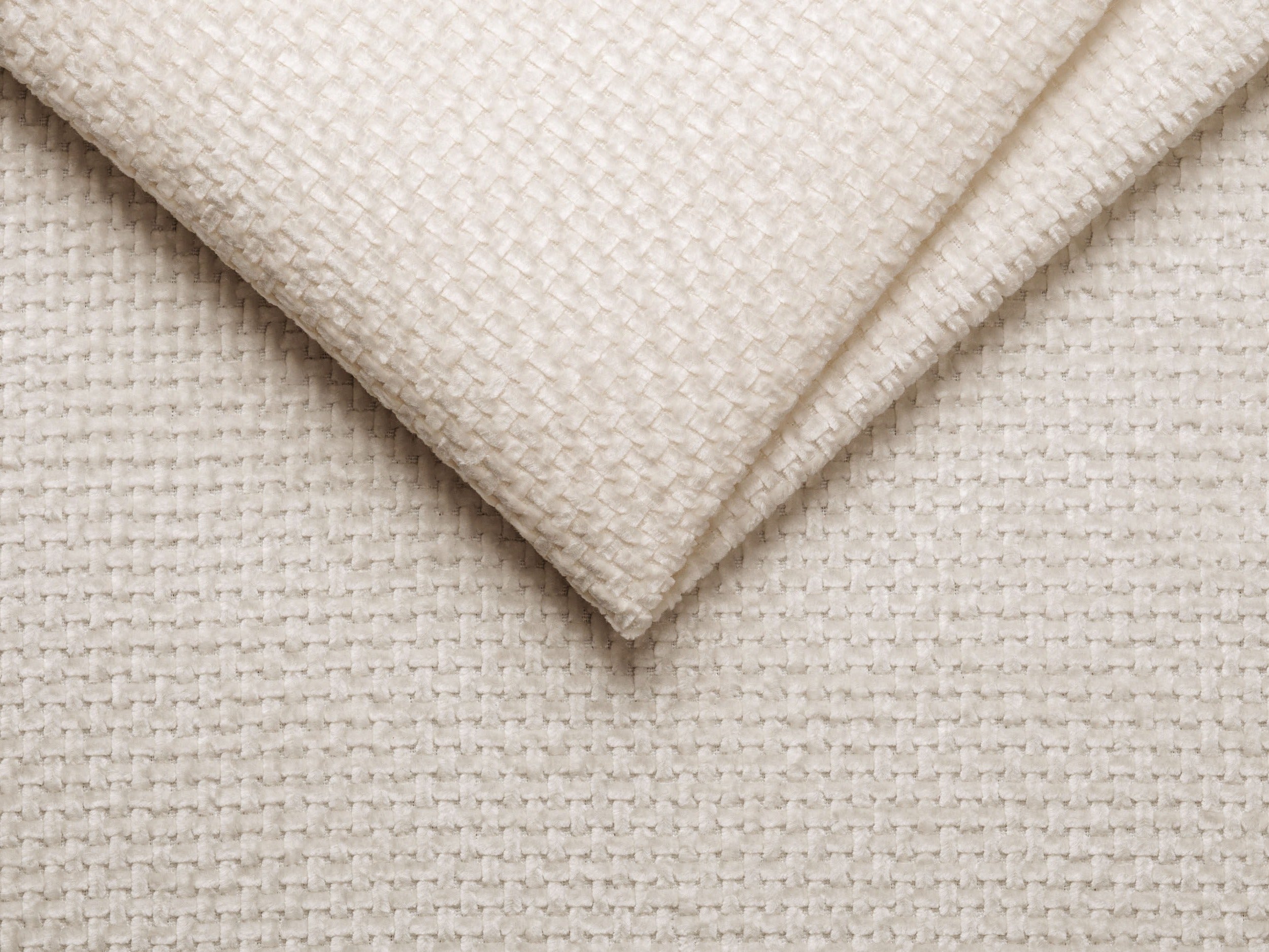 Right-facing modular corner sofa for 7 people MILEY ivory chenille