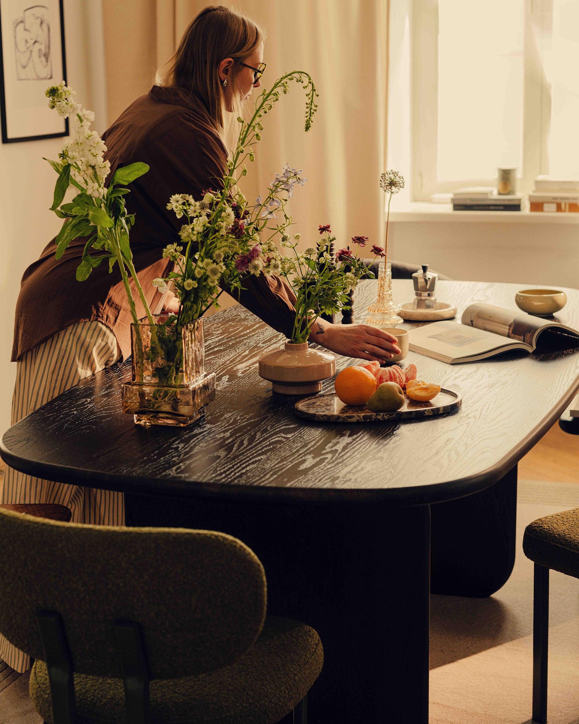 tafel LANA notenhout eik