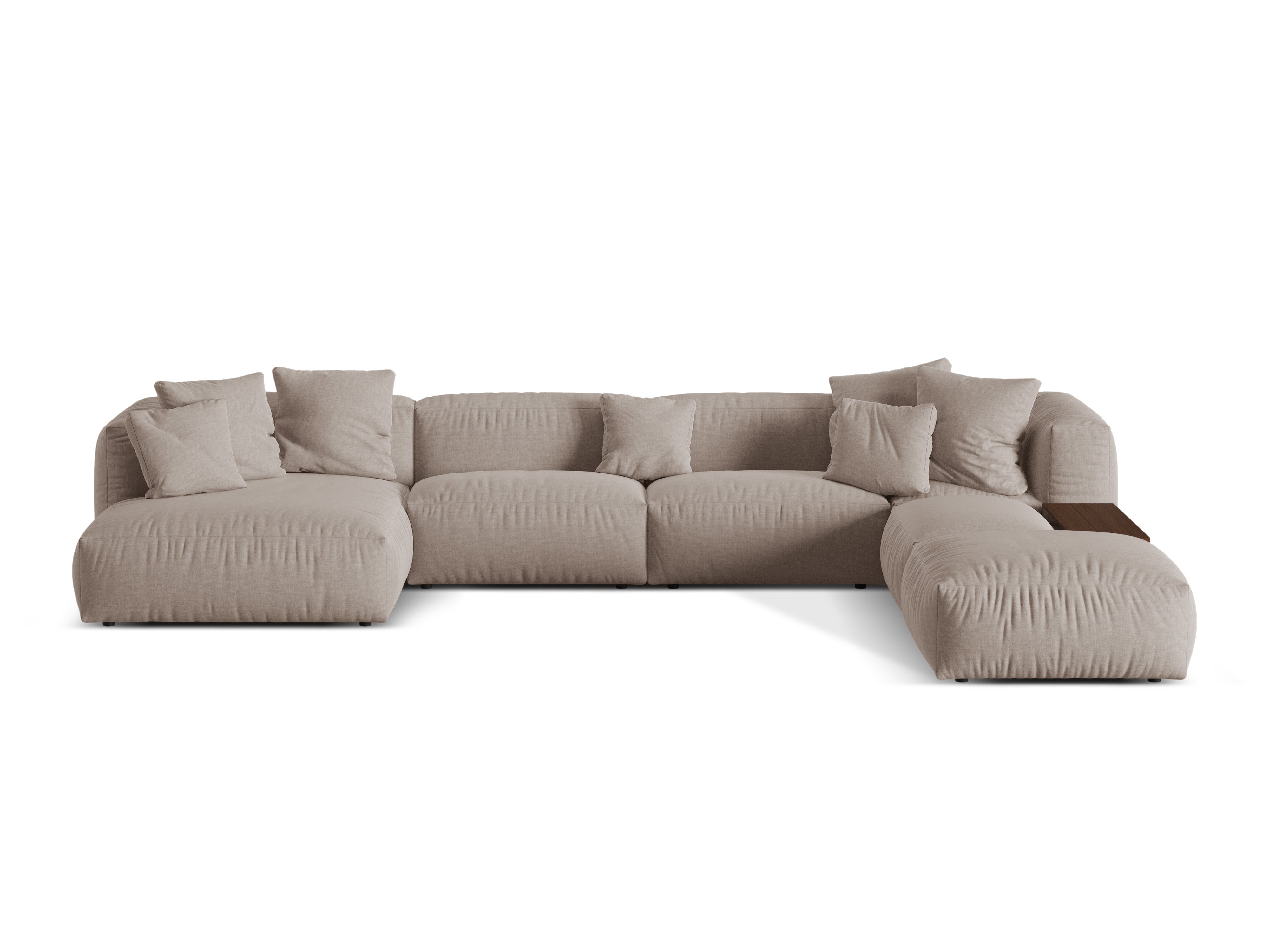 Right -sided panoramic corner Martin dark beige